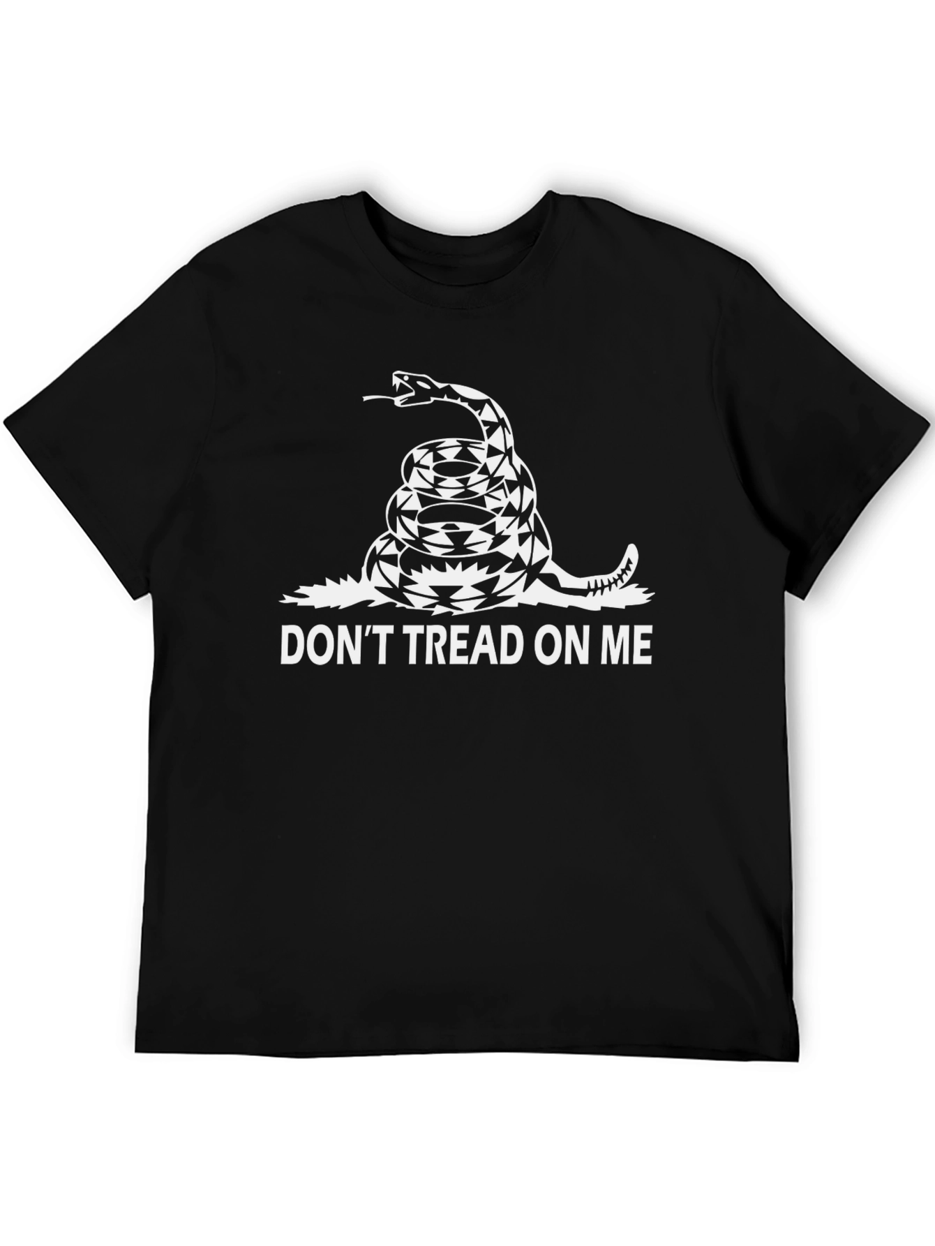 Black Don't Tread On Me Graphic Tee - Black view 5