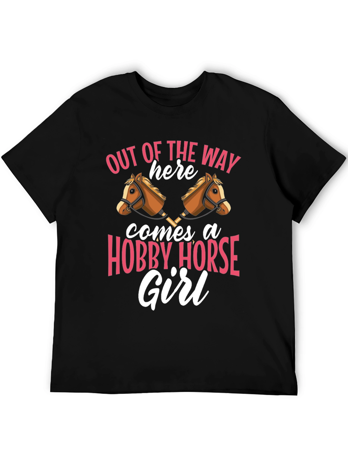 Black Hobby Horse Girl T-Shirt view 5