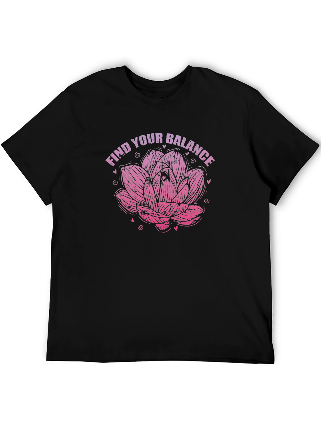 Black Find Your Balance Lotus T-Shirt view 5