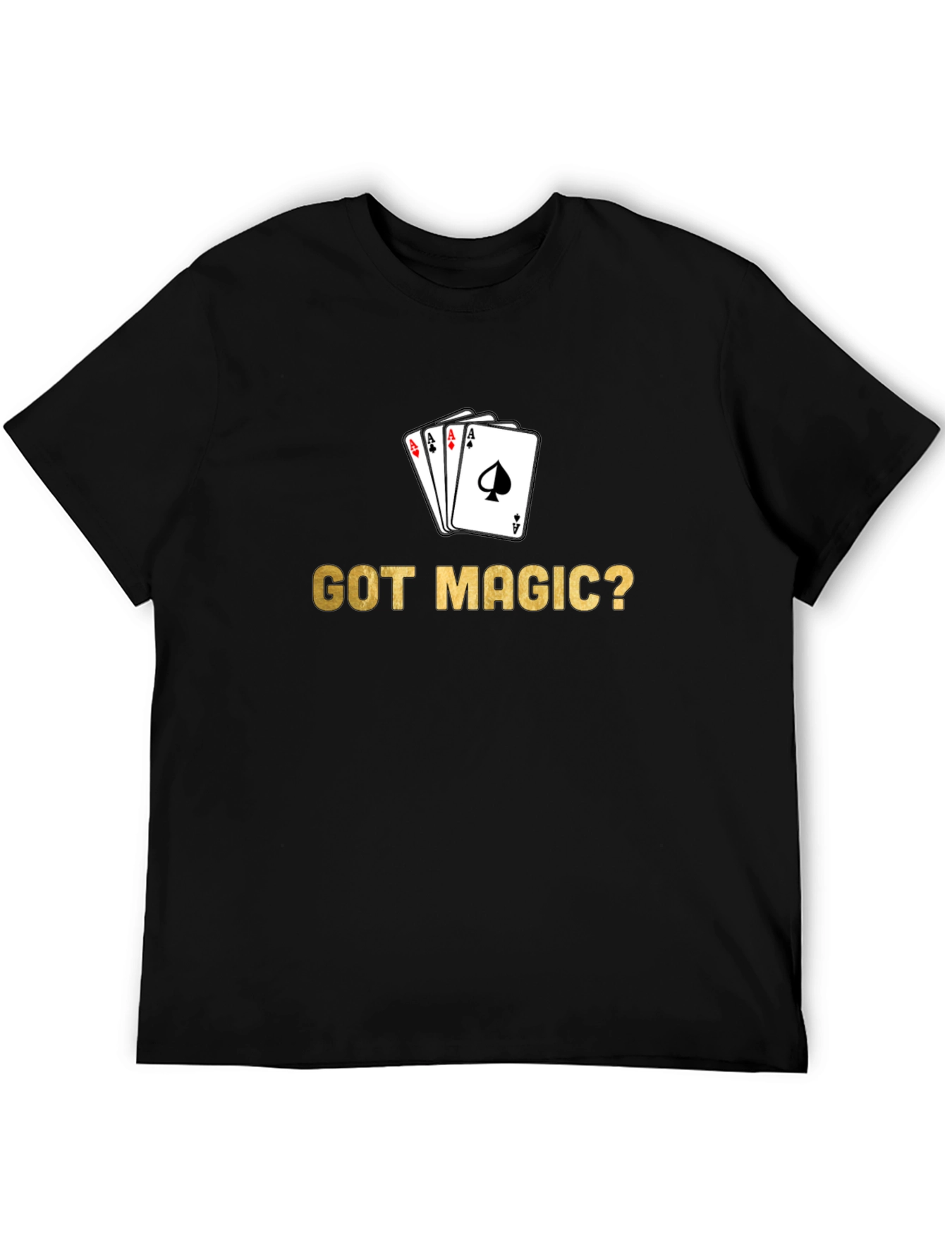 Black Got Magic? Card Trick T-Shirt - Black view 5