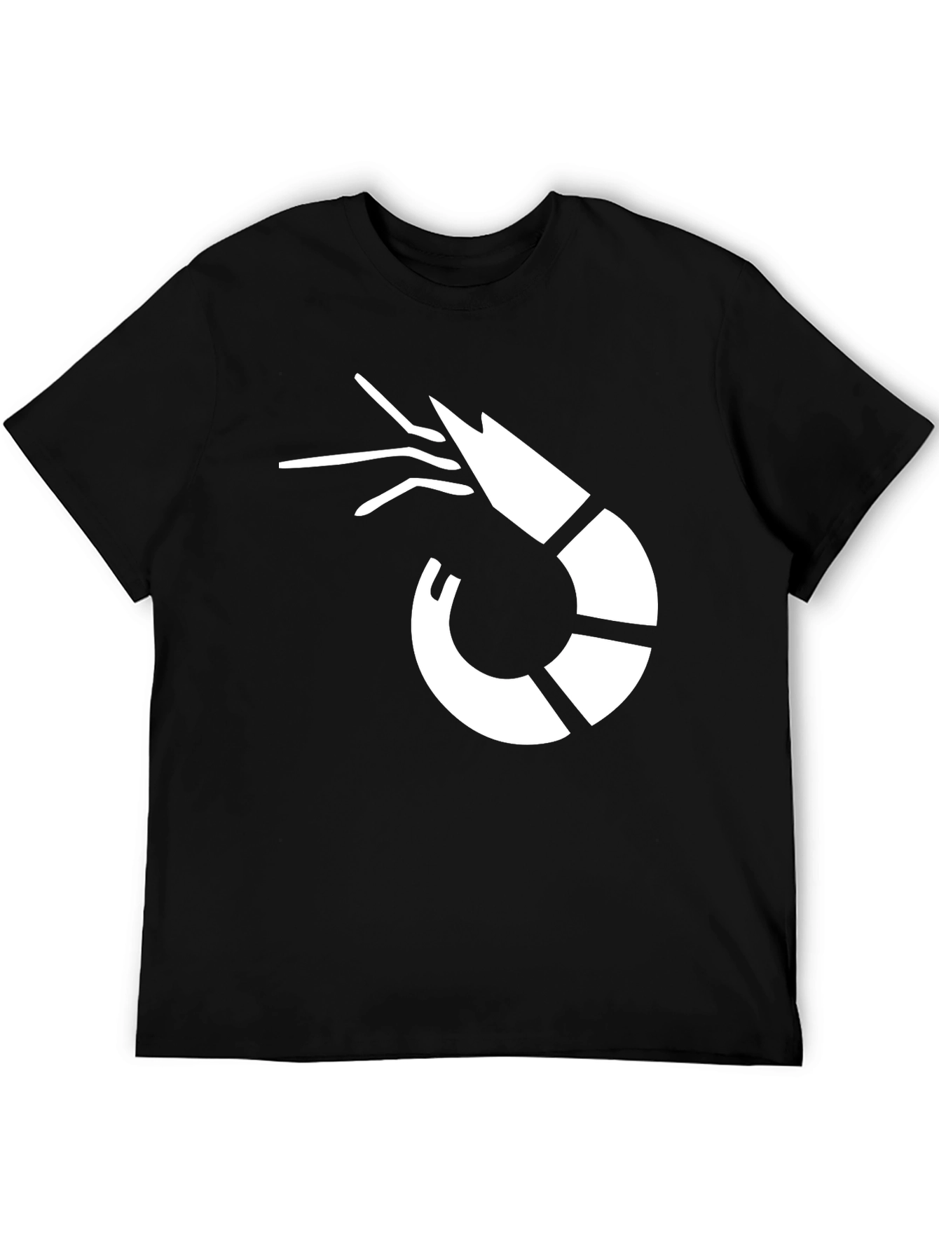 Black Shrimp Graphic Tee - Casual Black T-Shirt view 5