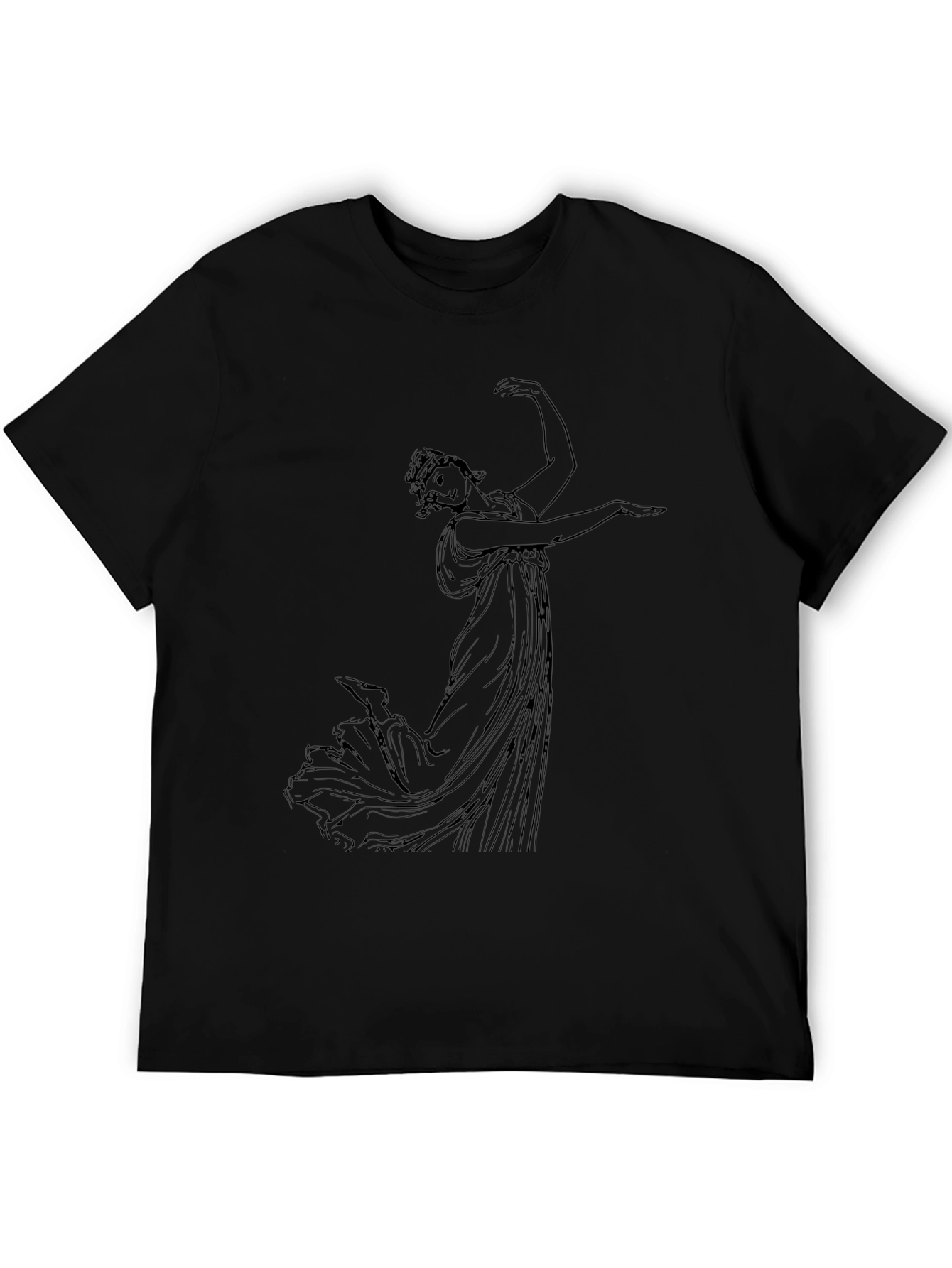 Classical Art Black T-Shirt - Artistic Graphic Tee - 5