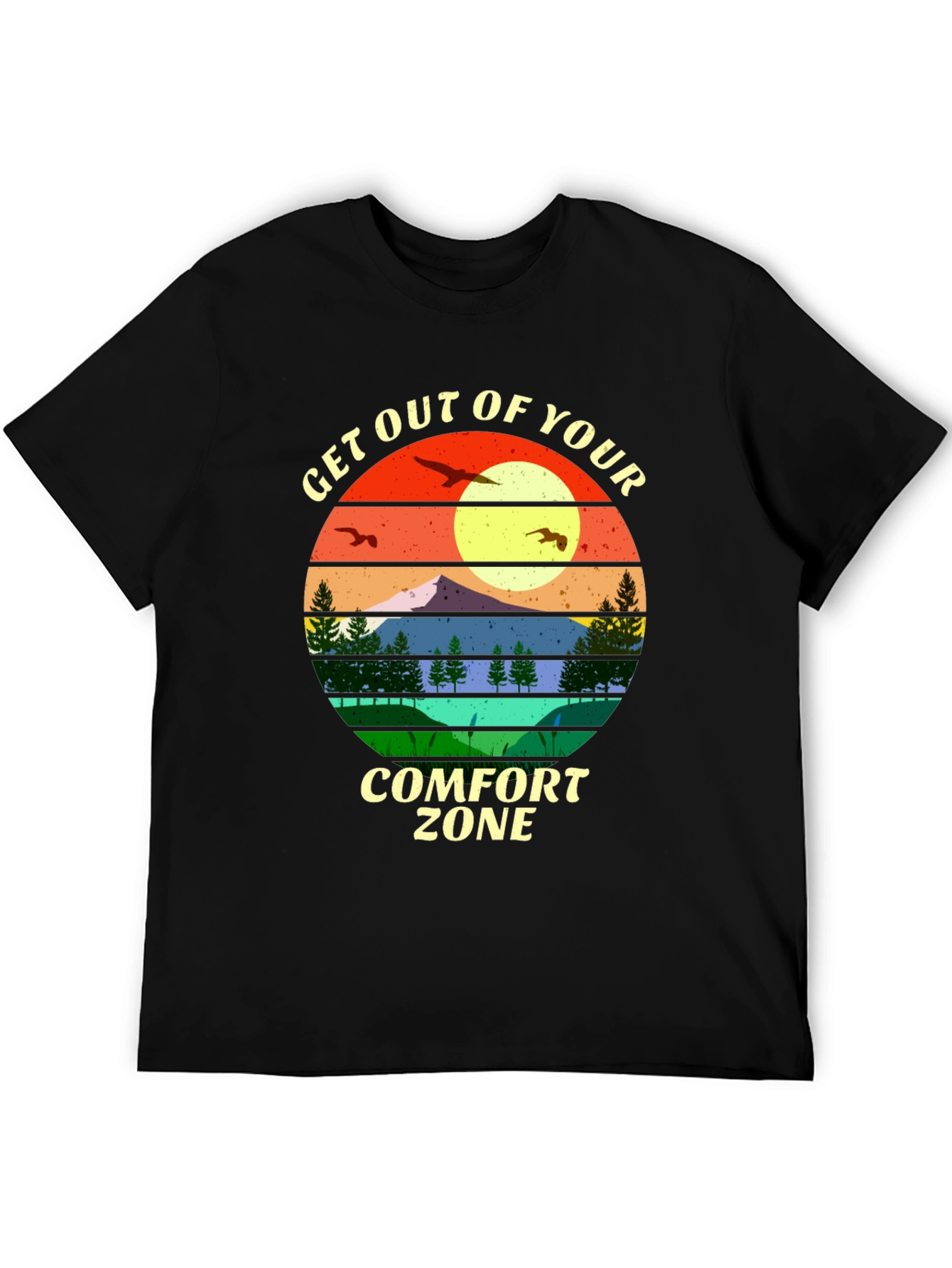 Black Get Out of Your Comfort Zone Graphic Tee view 5
