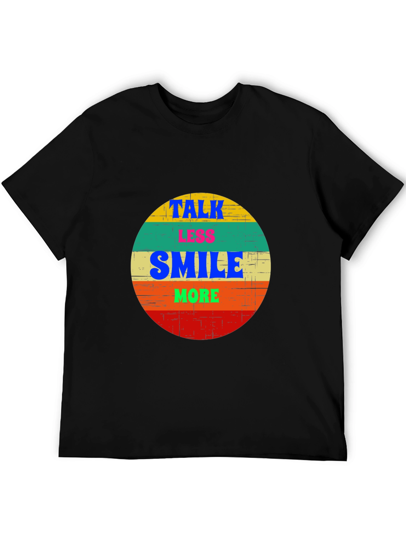 Black Talk Less Smile More Graphic Tee view 5