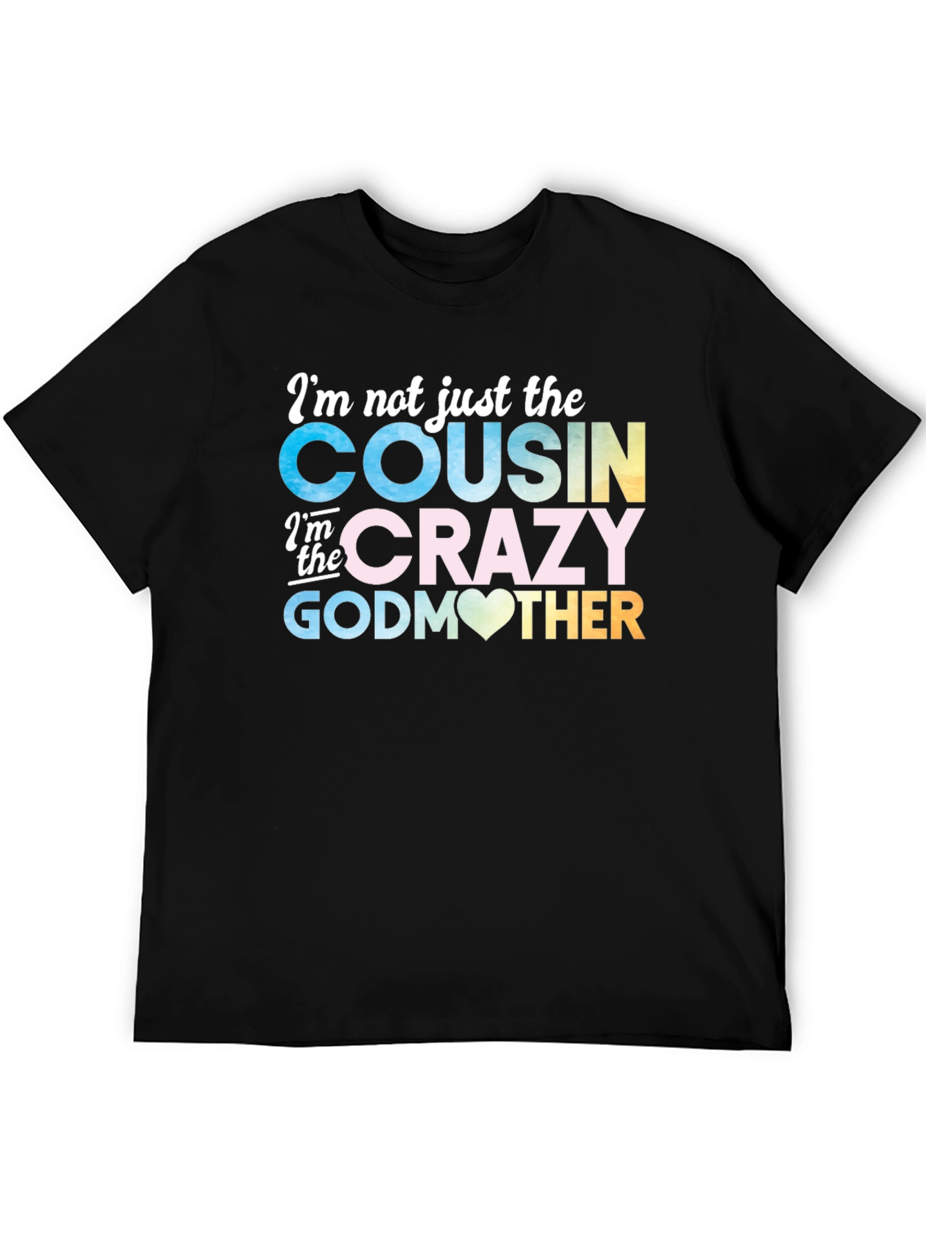 Black Crazy Godmother Cousin T-Shirt view 5