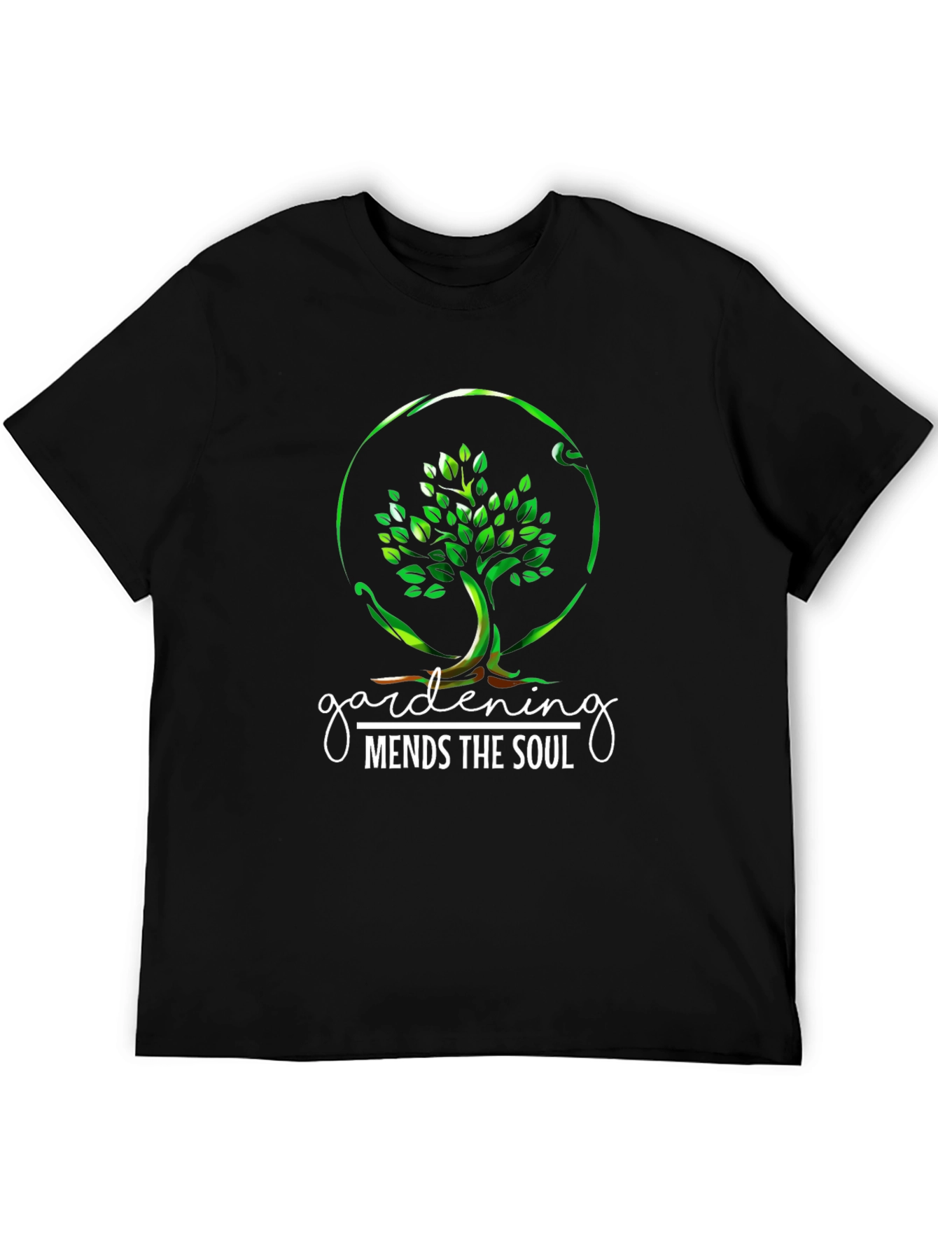 Black Gardening Mends the Soul Graphic Tee - Black view 5