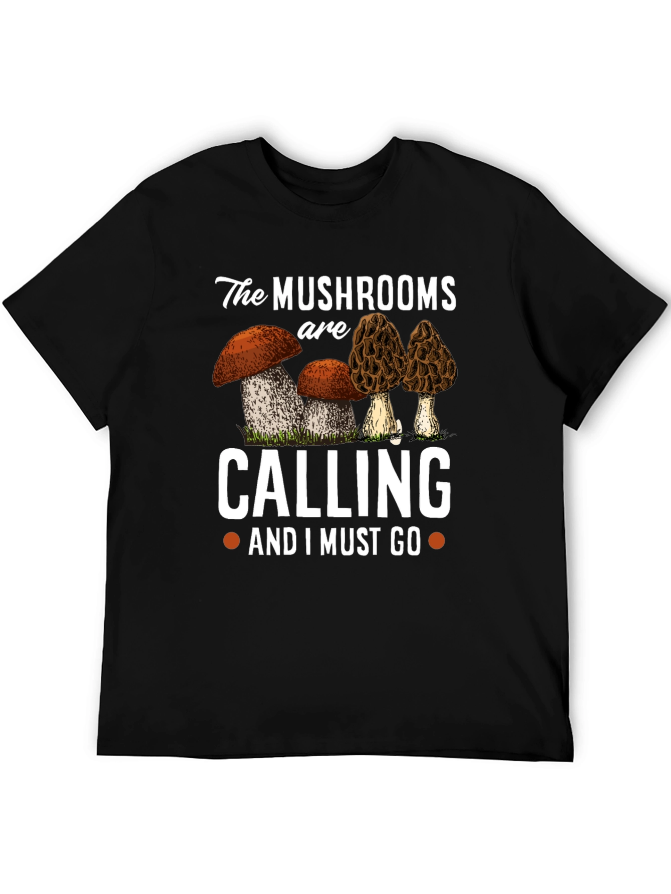 Black Mushroom Lover's Black Graphic Tee view 5