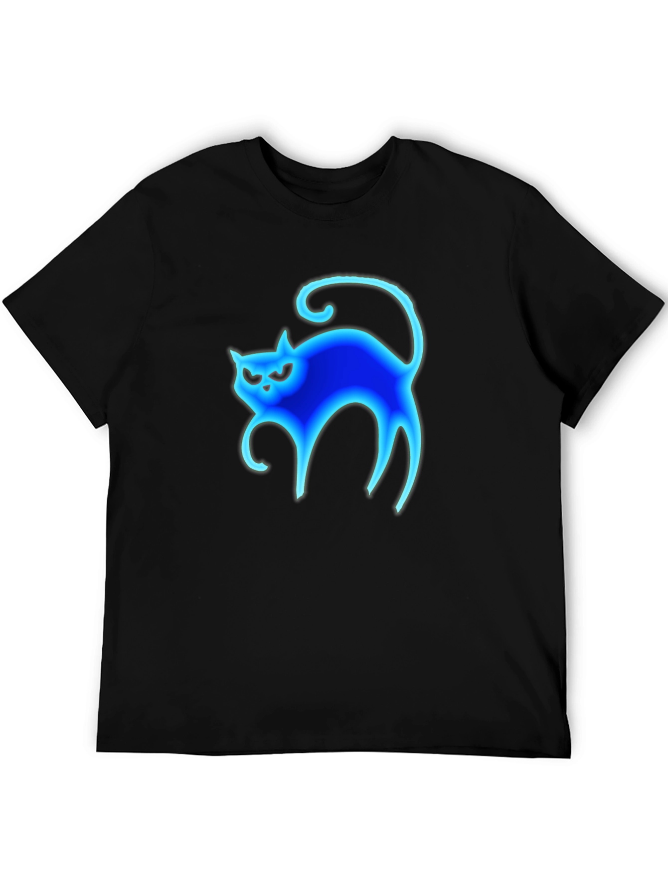 Black Cool Cat Graphic Tee view 5