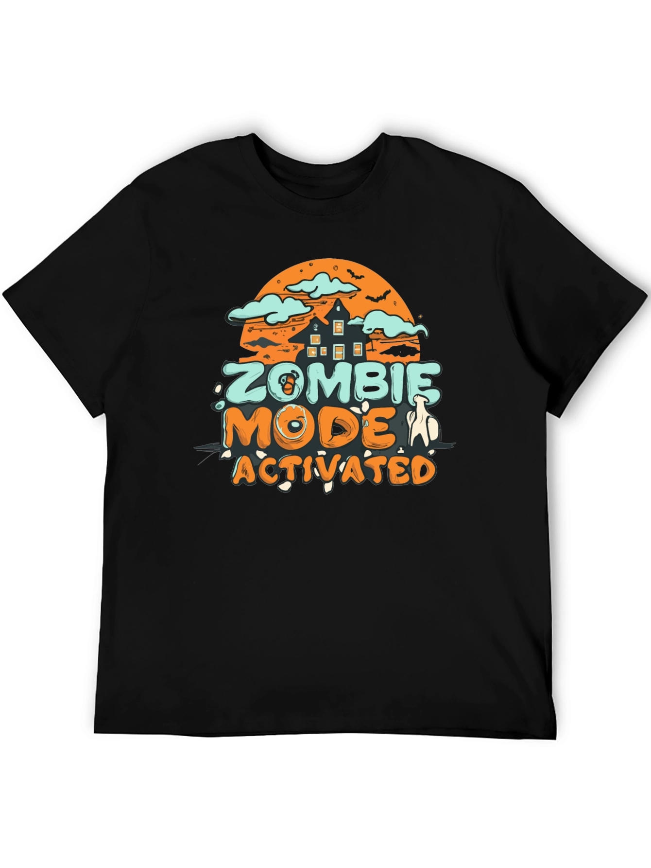 Black Zombie Mode Activated T-Shirt view 5