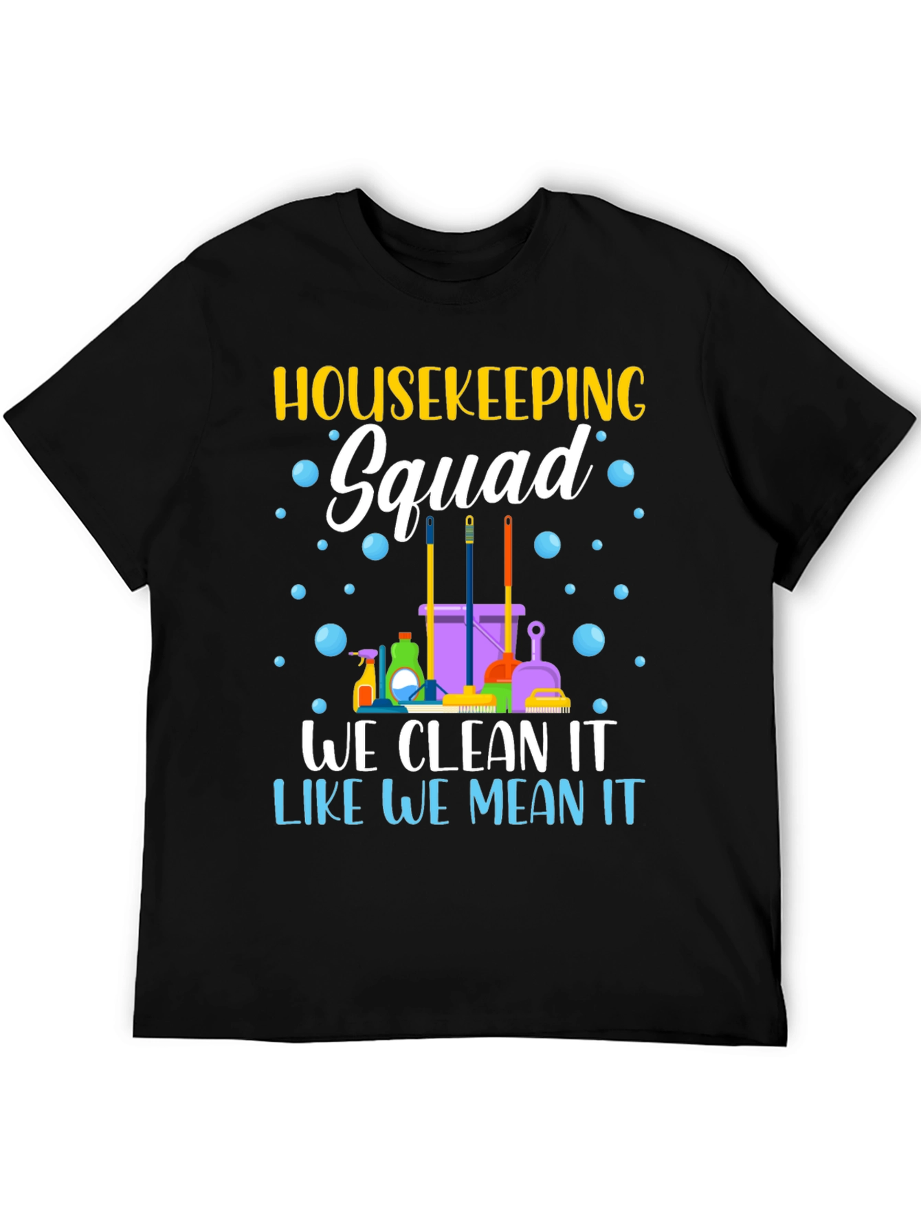 Black Housekeeping Squad Graphic T-Shirt view 5