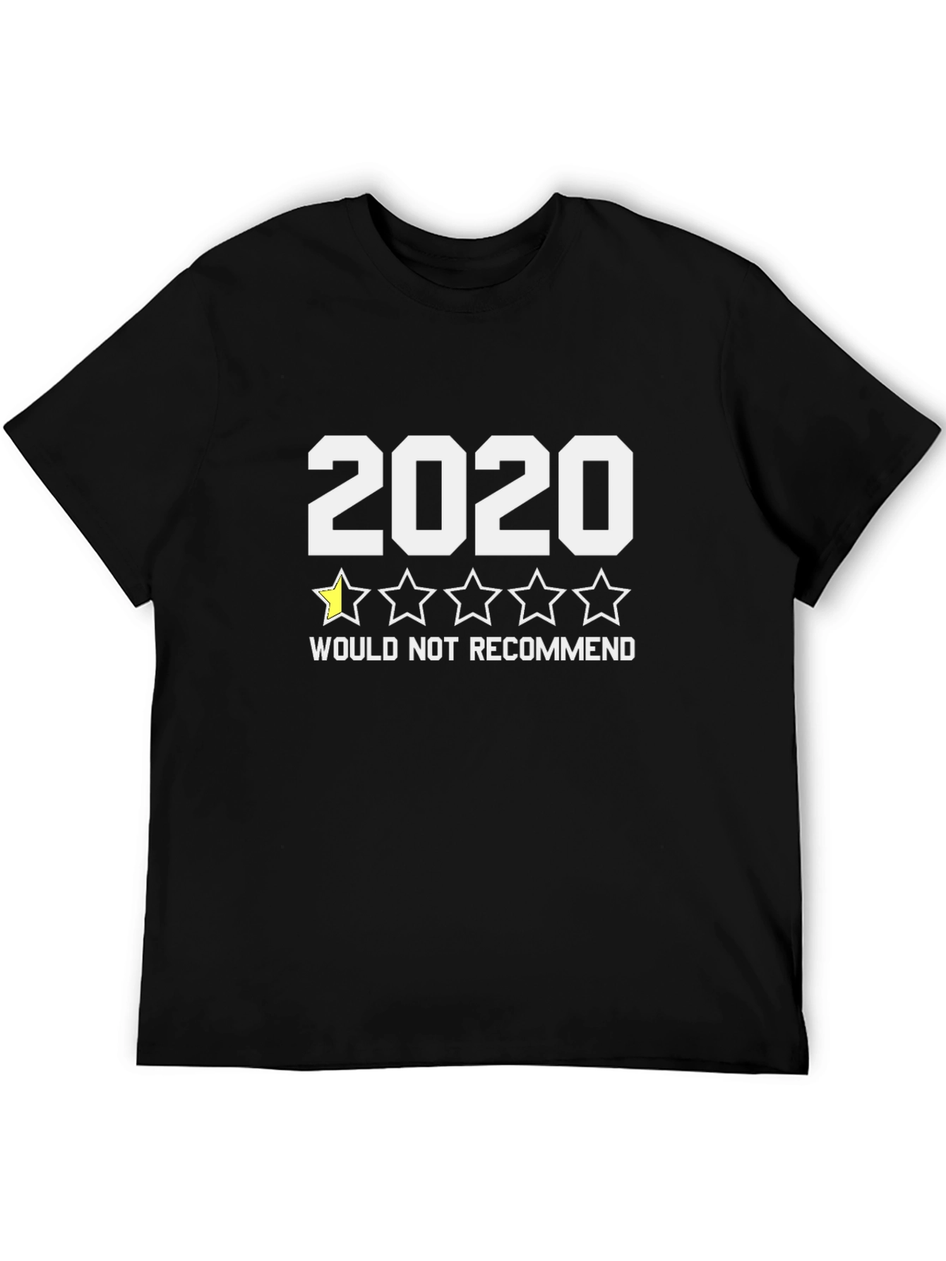 Black 2020 One Star Review T-Shirt - Funny Sarcastic Tee view 5
