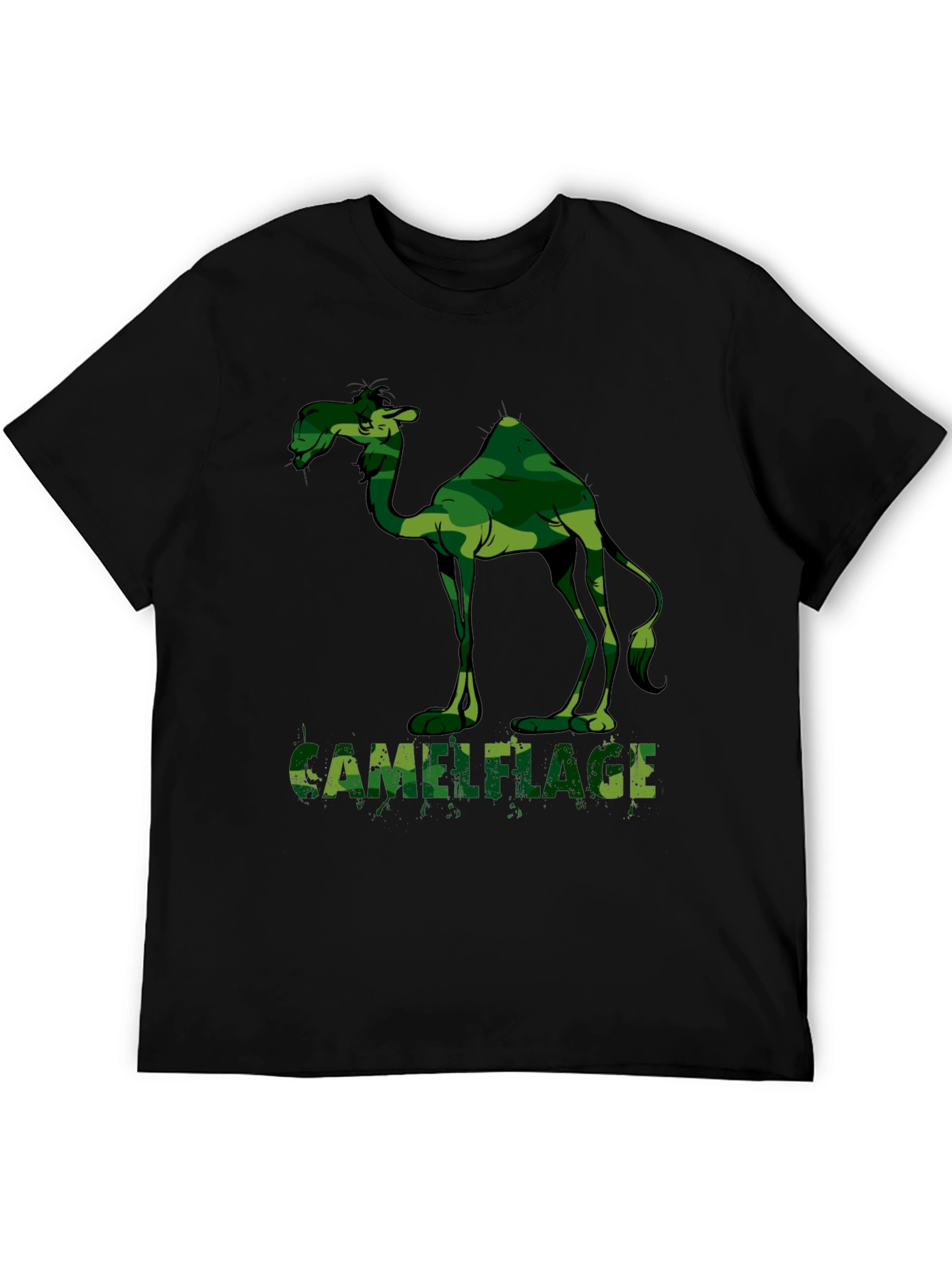 Black Camel Camouflage Graphic T-Shirt - Unique Design view 5