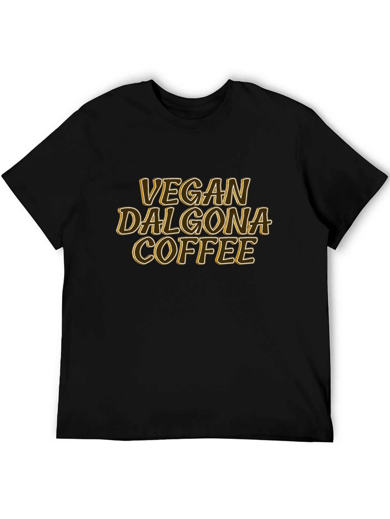 Black Vegan Dalgona Coffee Graphic Tee view 5