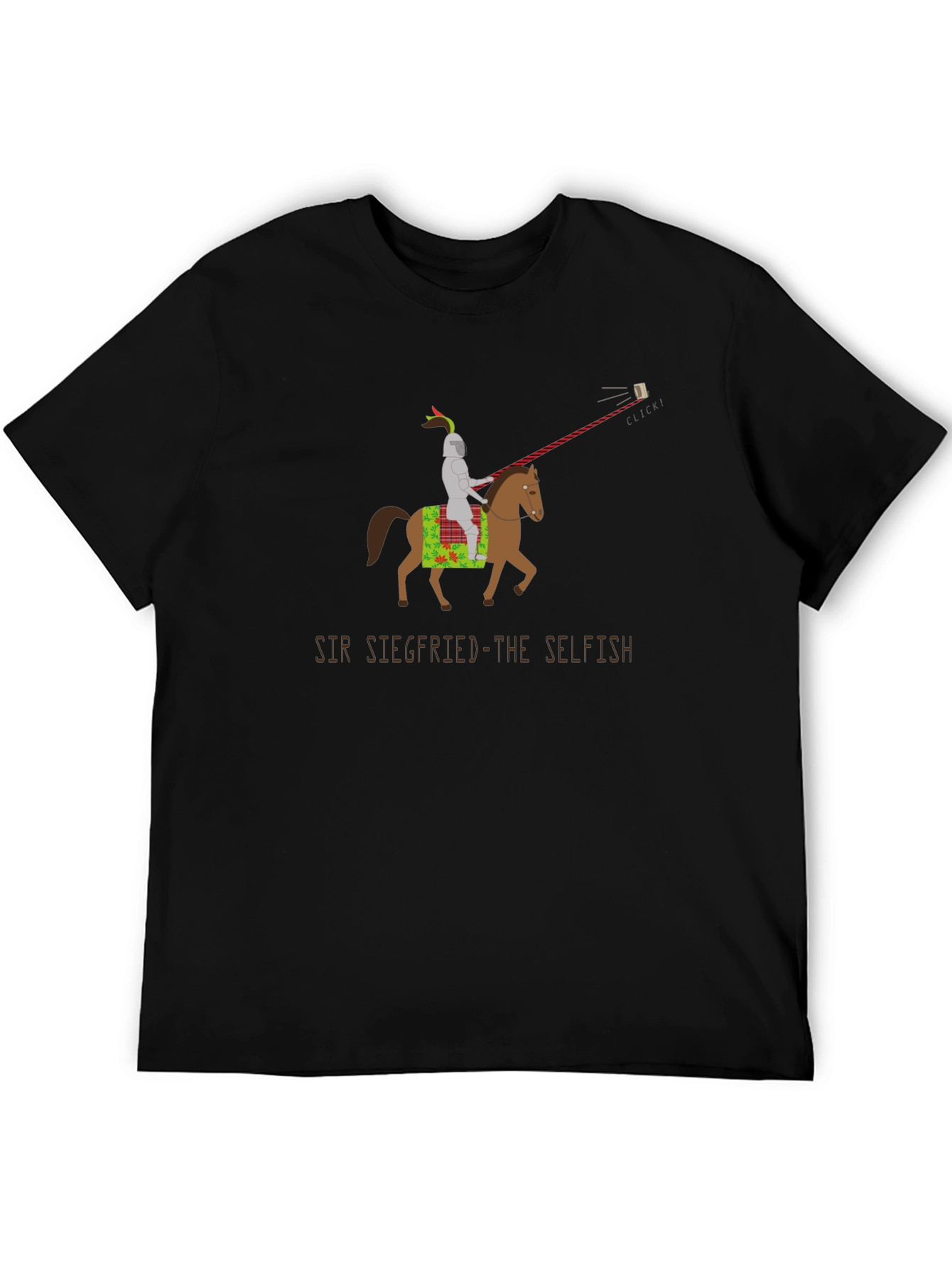 Black Sir Siegfried Selfie T-Shirt view 5