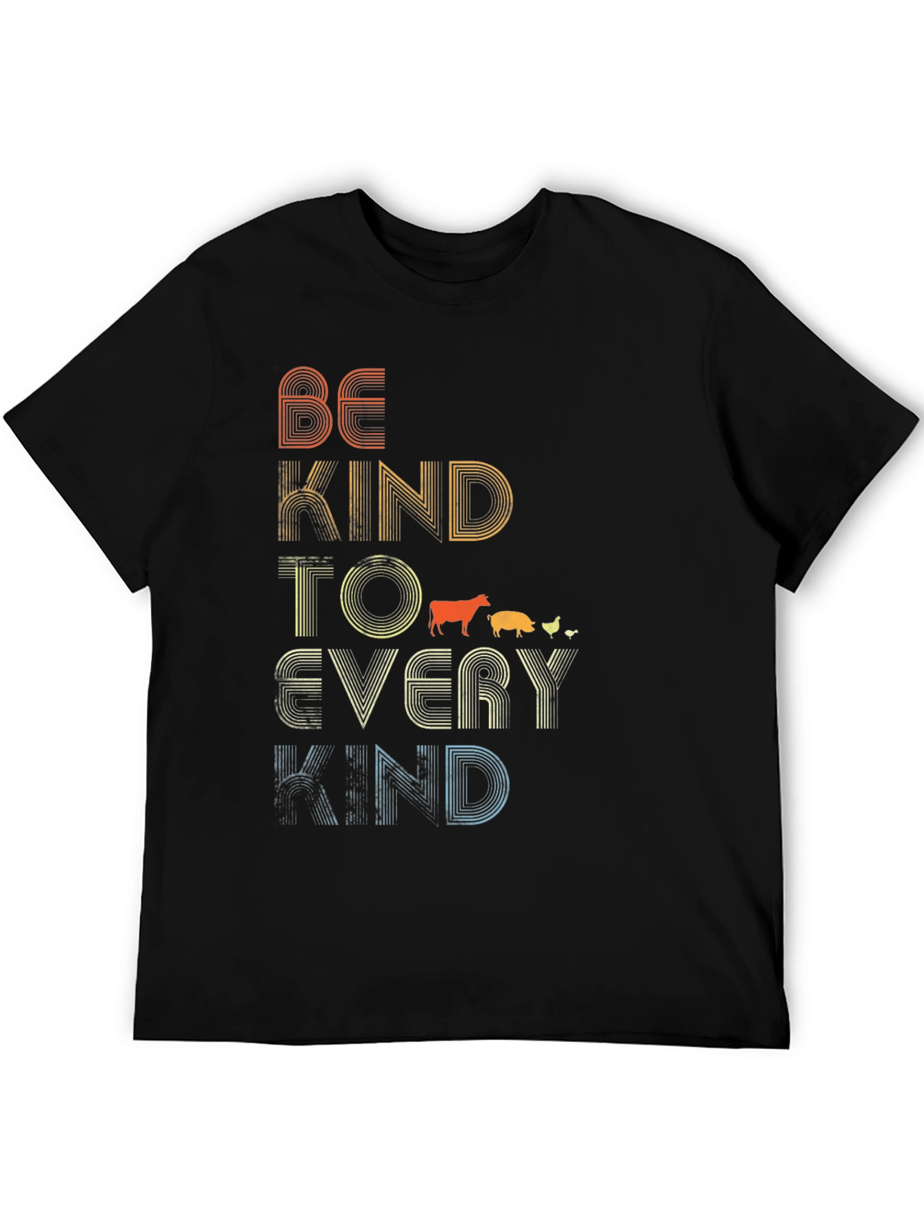 Black Be Kind to Every Kind Graphic T-Shirt view 5