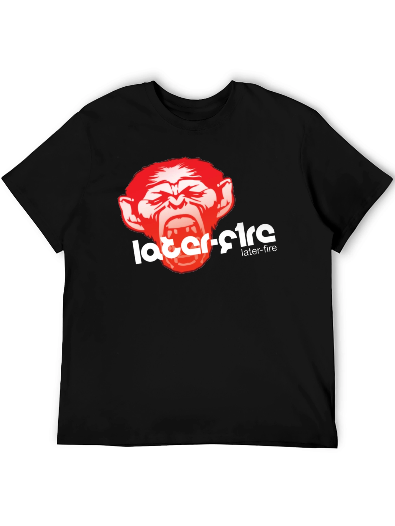 Black Later-Fire Graphic Tee - Bold Monkey Design view 5