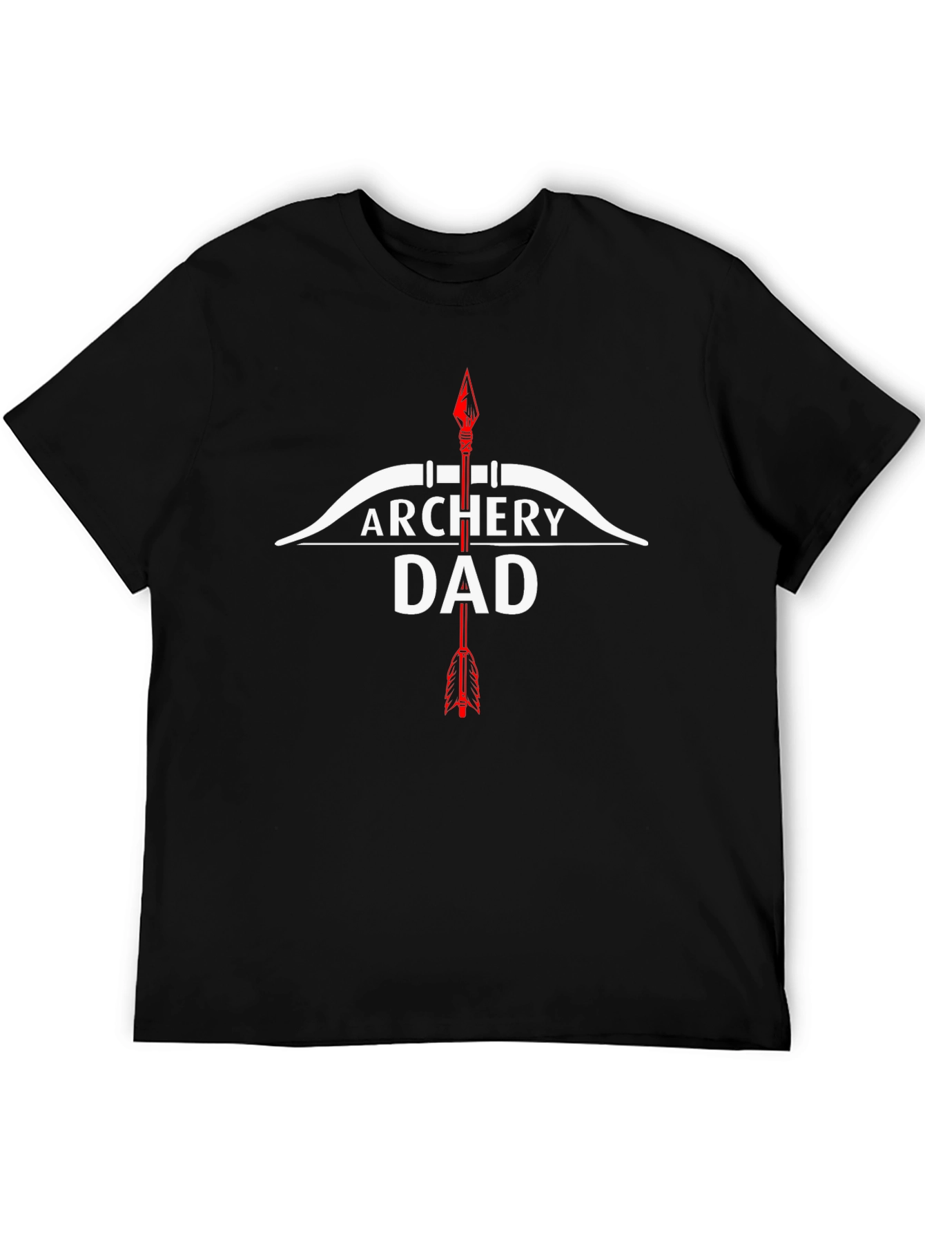Black Archery Dad T-Shirt - Bow & Arrow Graphic Tee view 5