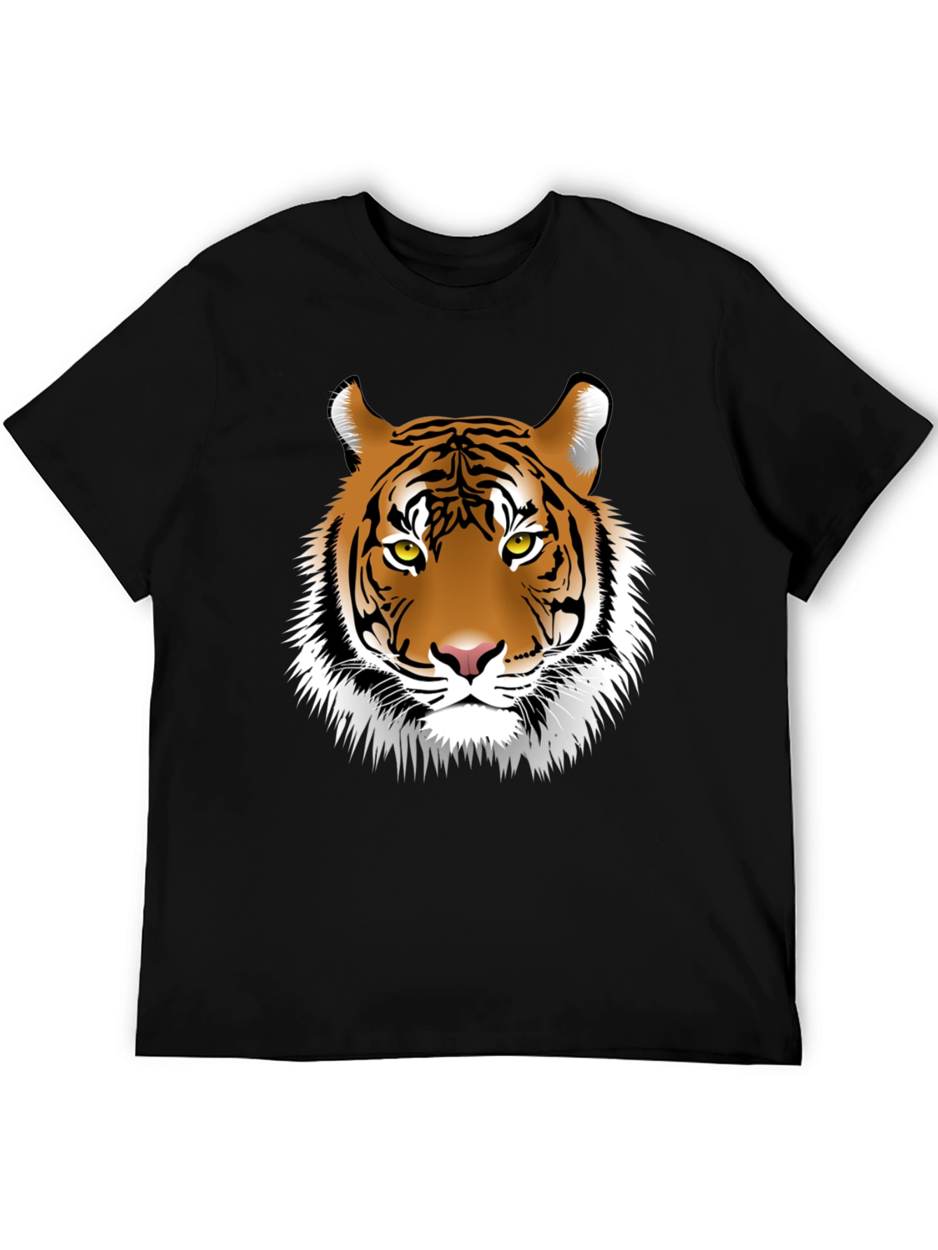 Black Tiger Graphic Print Crew Neck T-Shirt view 5