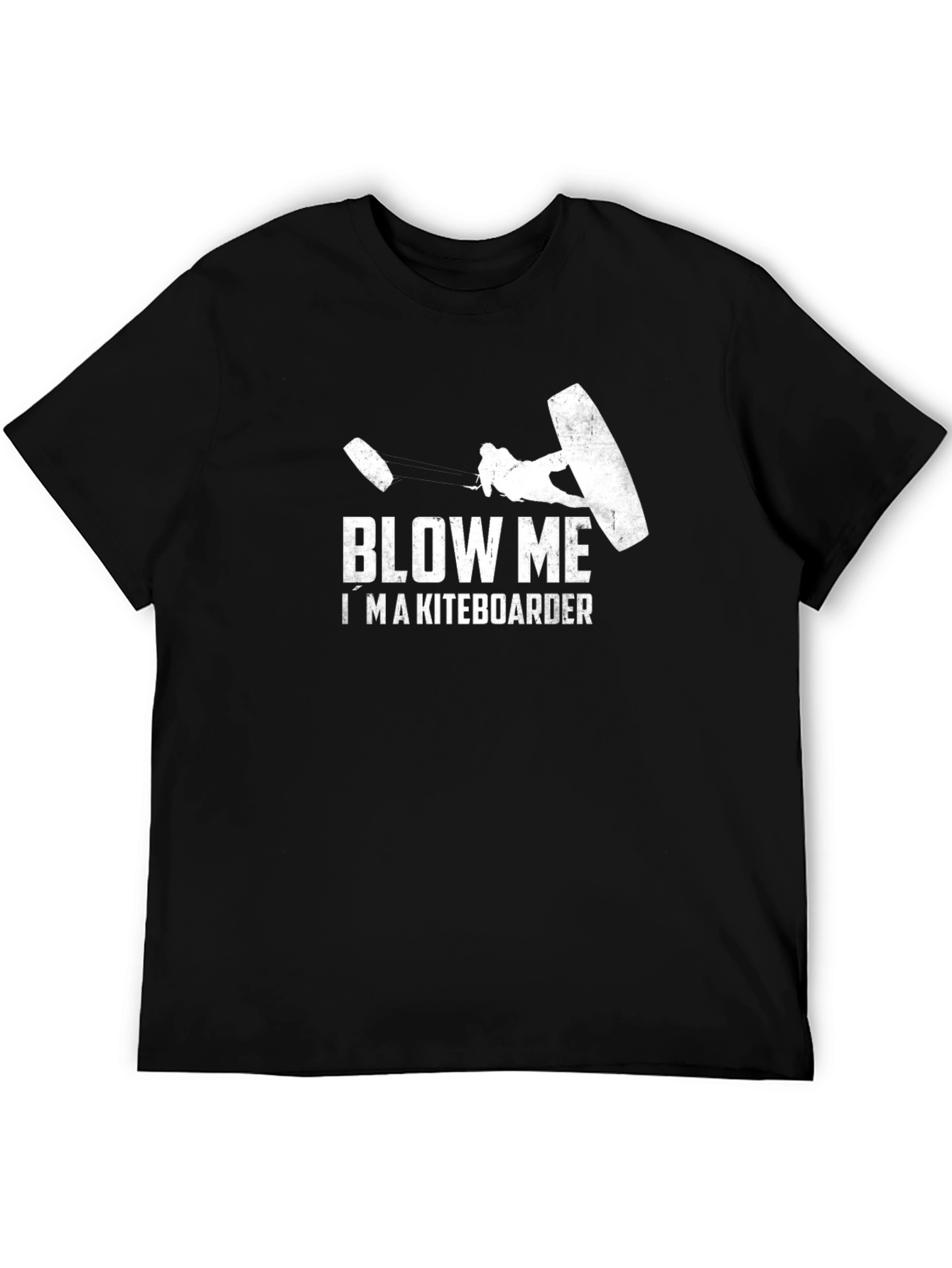 Black Blow Me I'm a Kiteboarder Graphic T-Shirt view 5