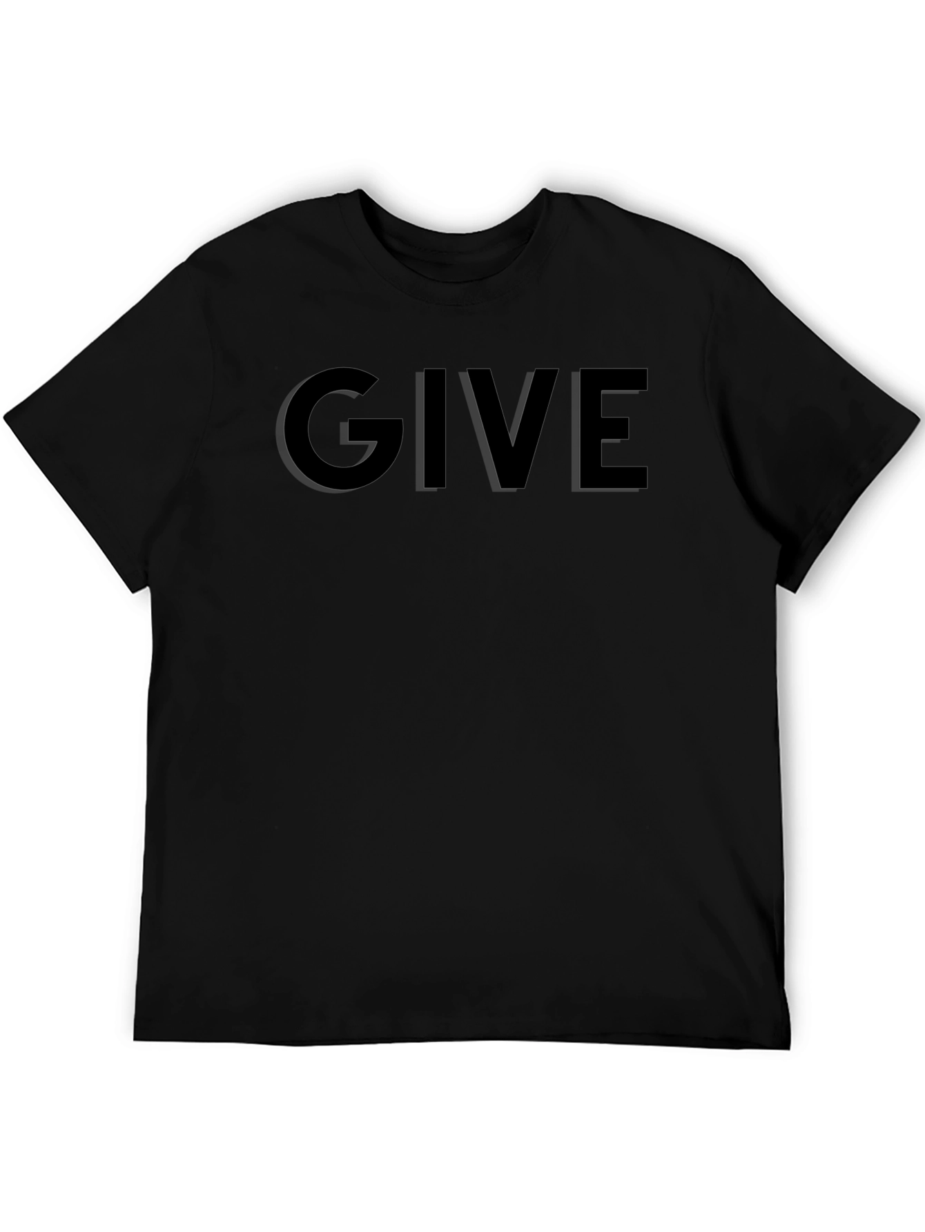 Black GIVE Black Graphic Tee - Stylish Men's T-Shirt view 5