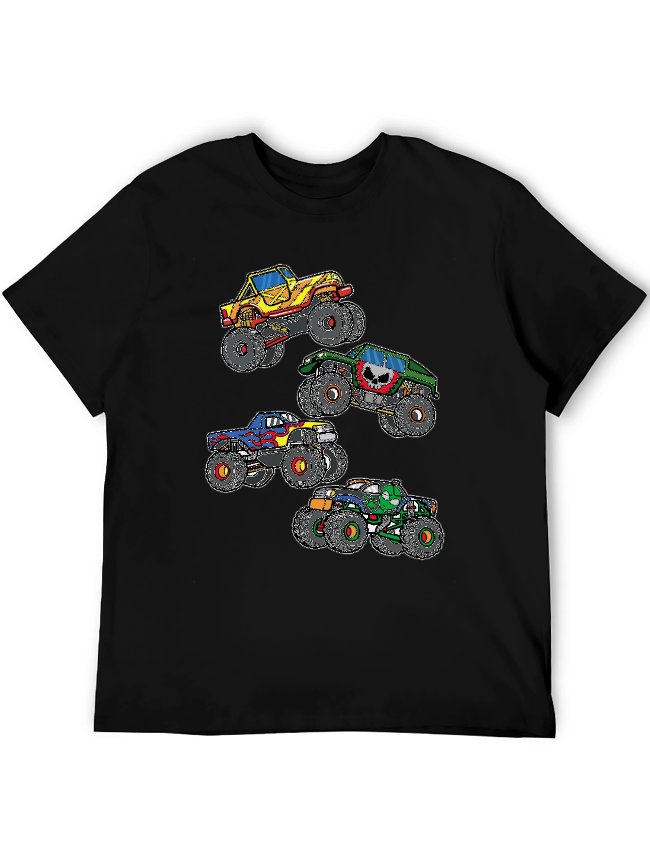 Black Monster Truck Graphic Black T-Shirt view 5