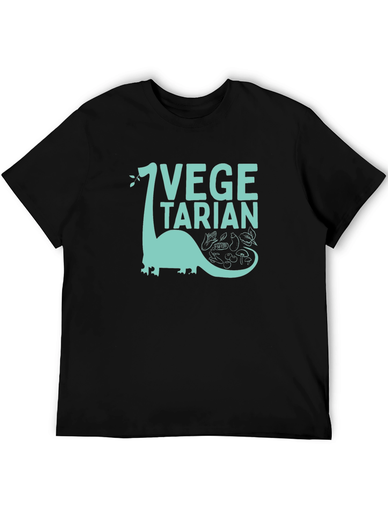 Black Vegetarian Dinosaur Graphic Tee view 5
