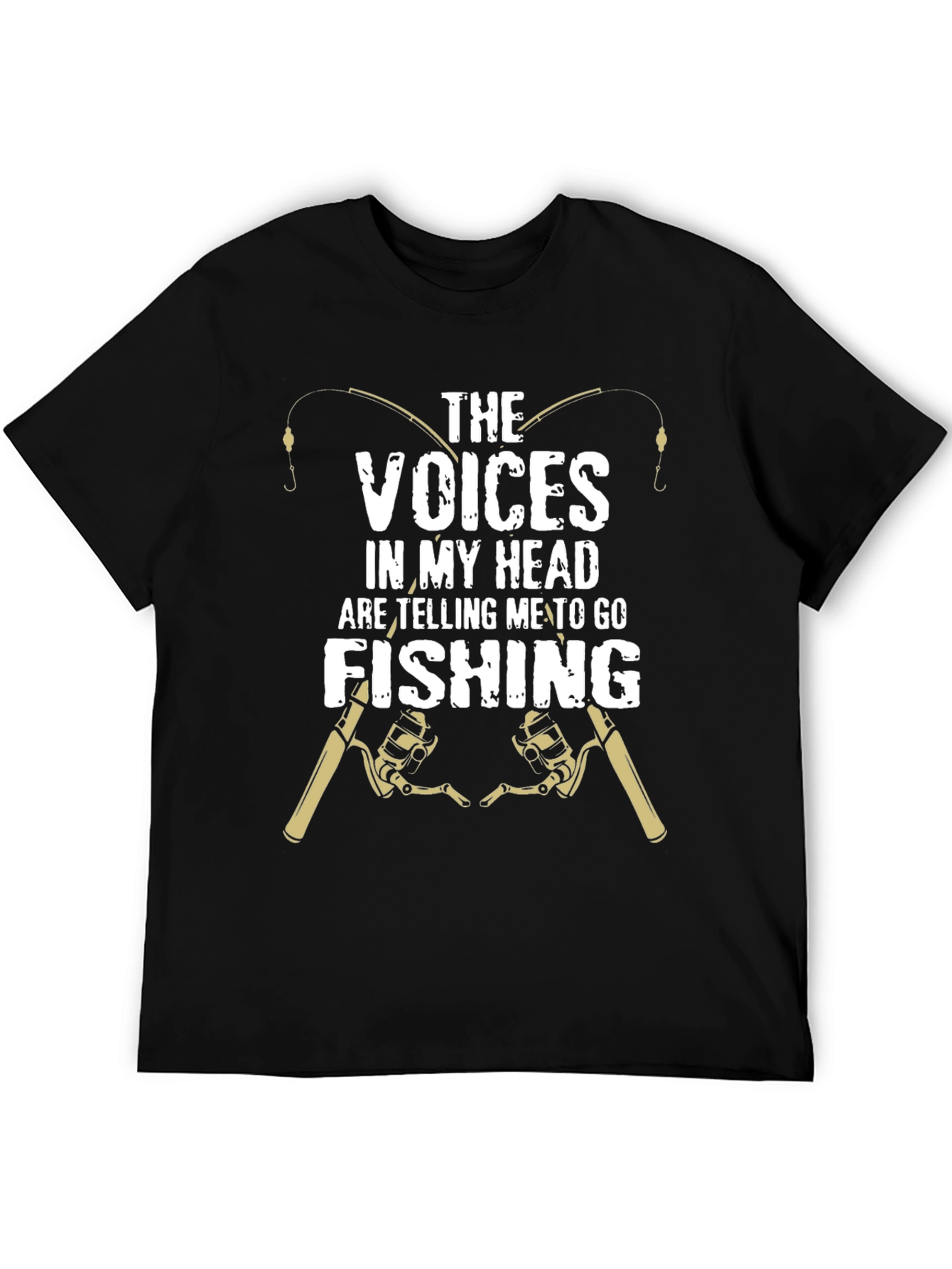 Black Fishing T-Shirt: Voices in My Head view 5
