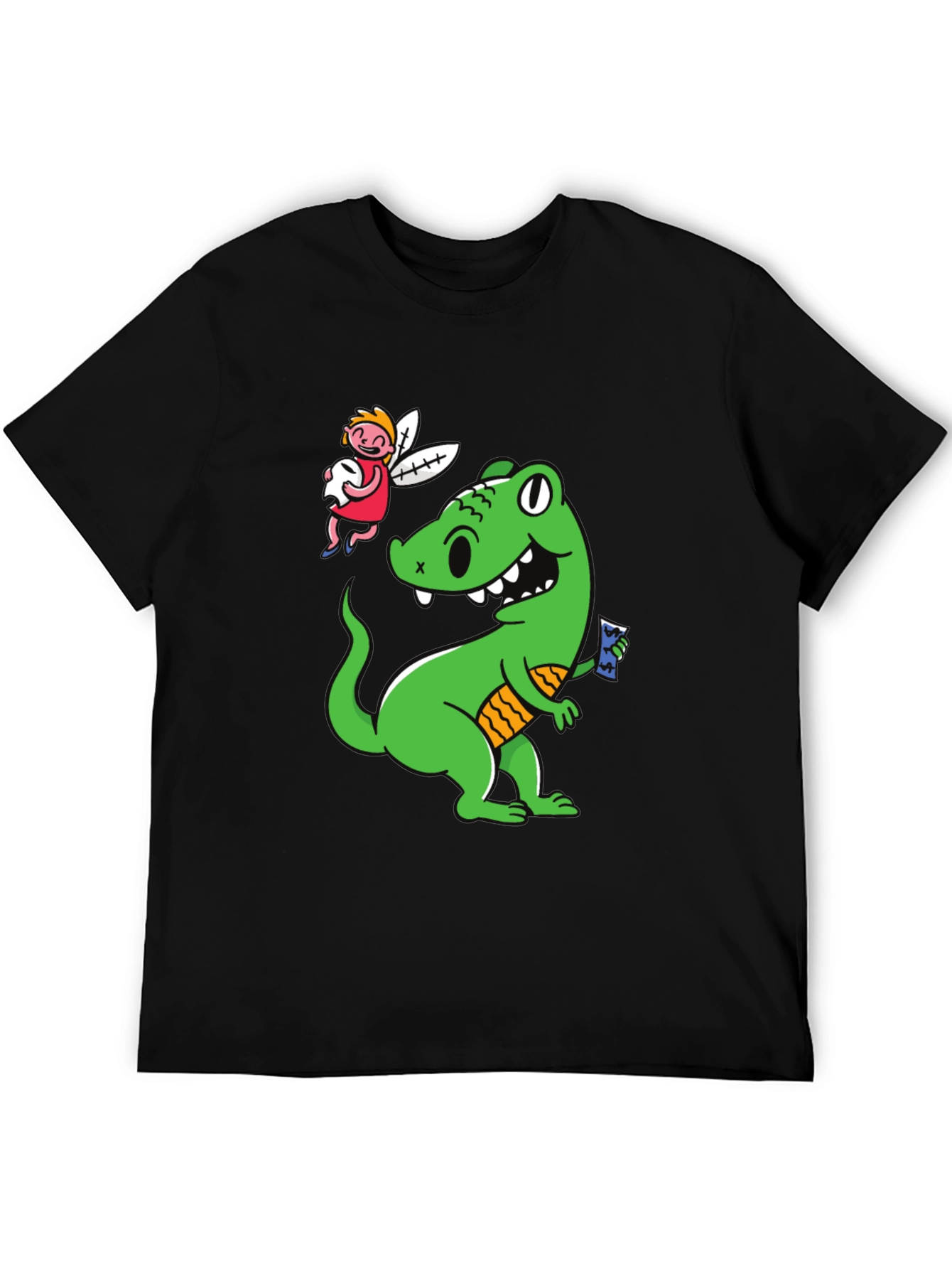 Black Dino & Tooth Fairy Graphic Tee view 5