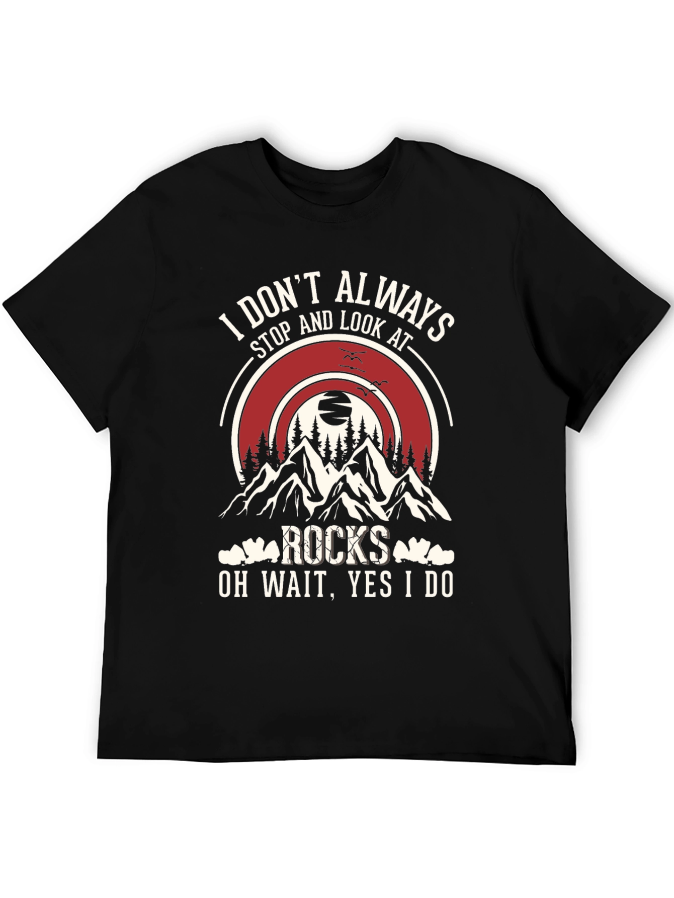 Black Rocks Graphic T-Shirt: Stop and Look Always! view 5