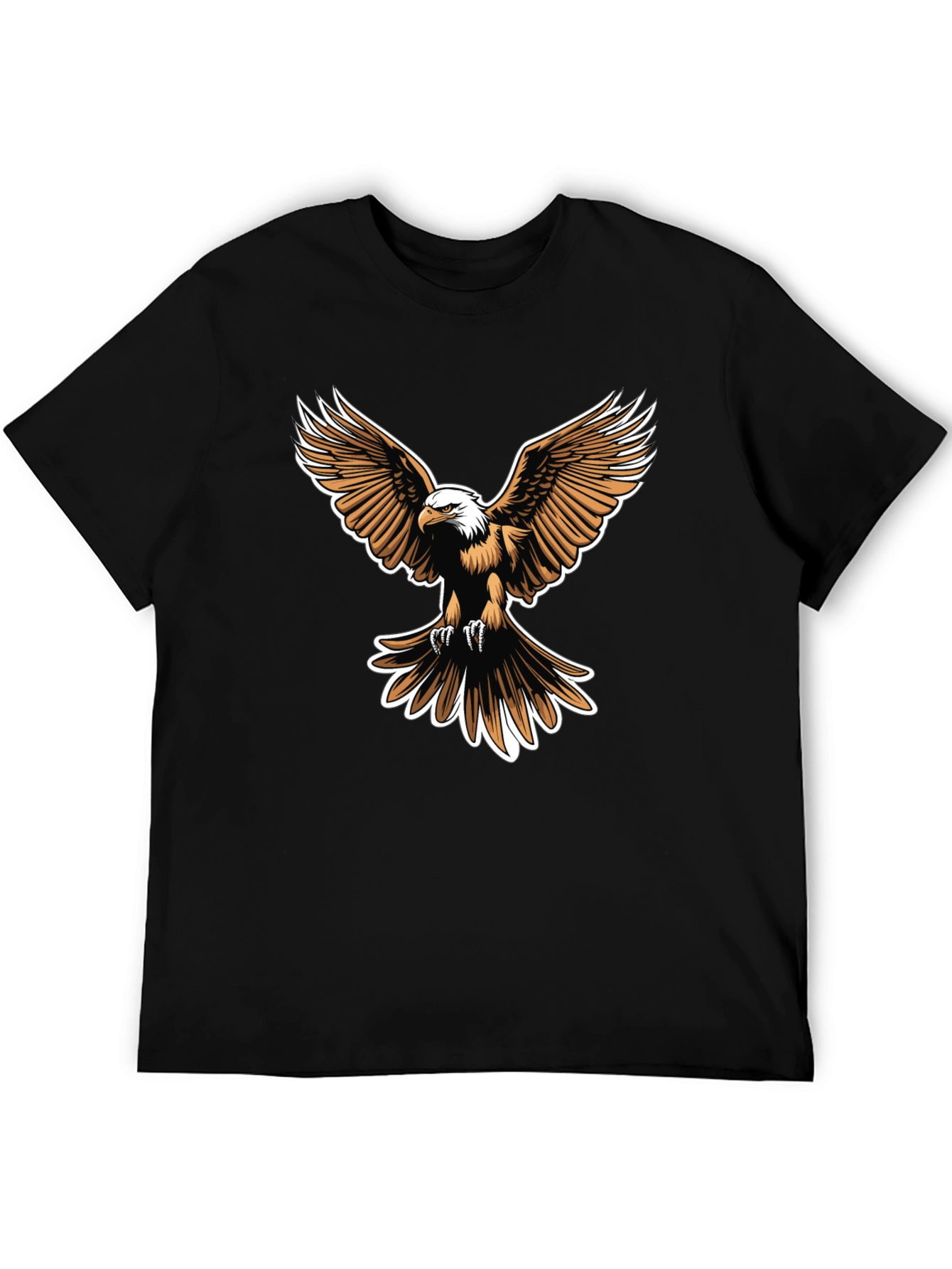Black Bald Eagle Graphic Tee - Men's Black T-Shirt view 5