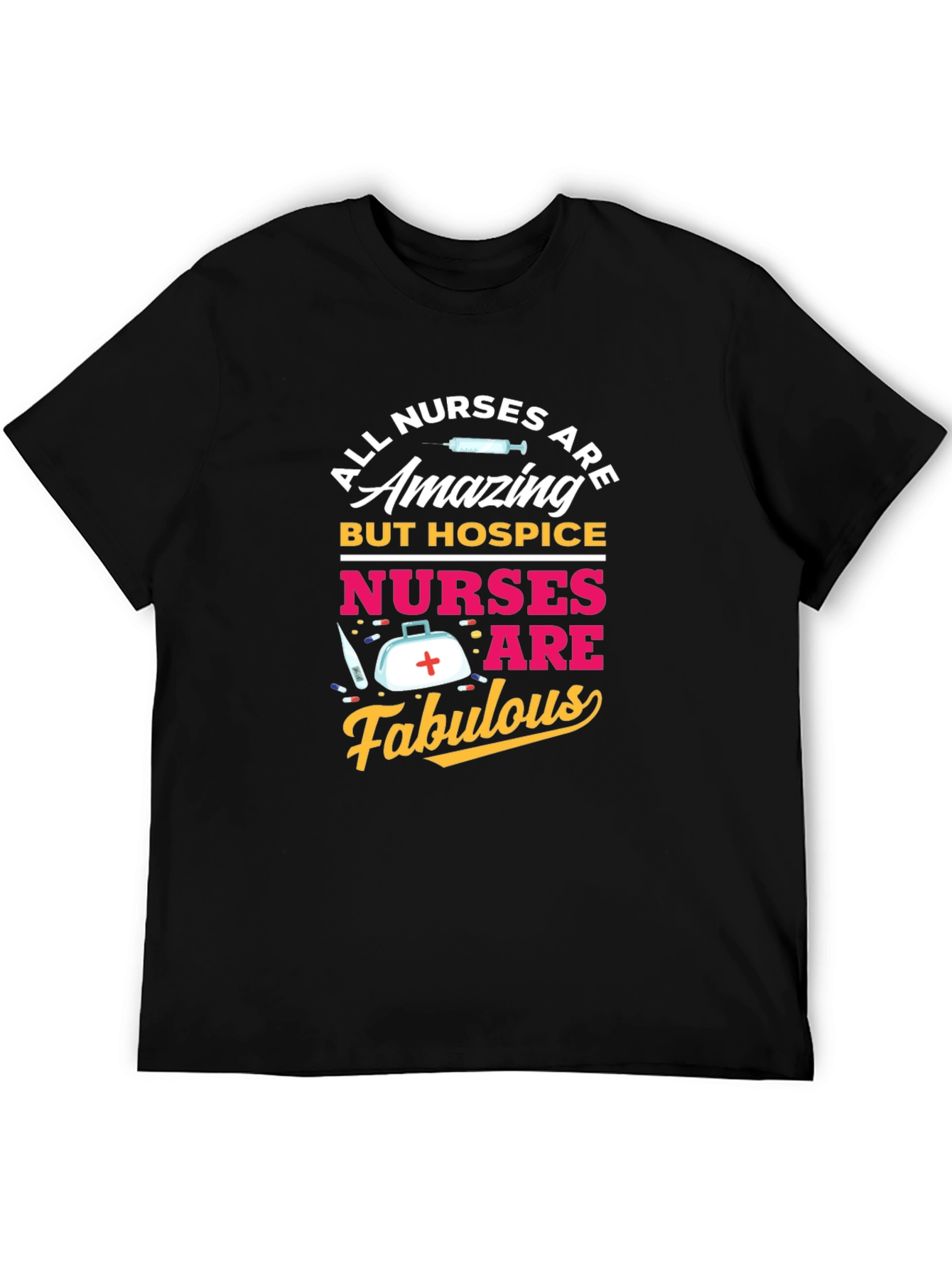 Black Hospice Nurse T-Shirt - All Nurses Are Amazing view 5