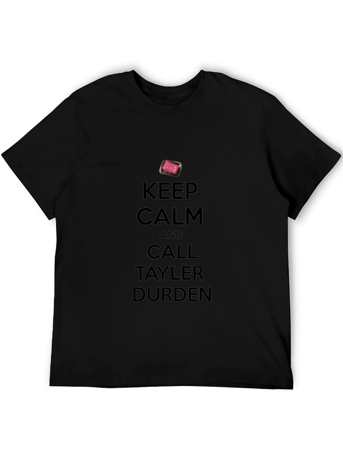 Black Keep Calm & Call Tayler Durden Black T-Shirt view 5