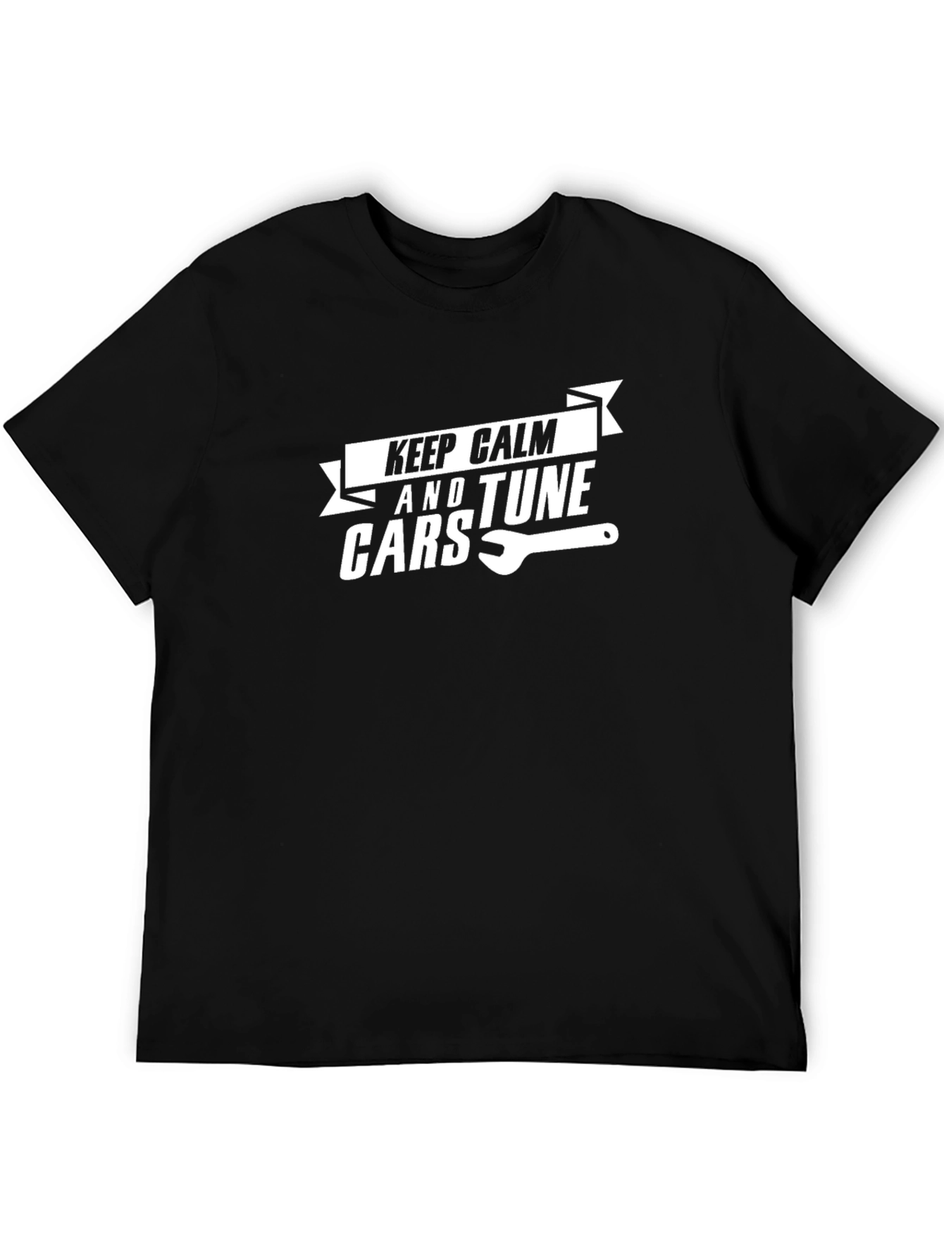 Black Keep Calm & Tune Cars Graphic T-Shirt view 5