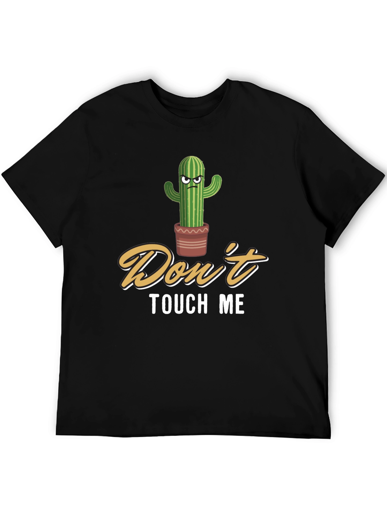 Black Don't Touch Me Cactus Graphic T-Shirt view 5