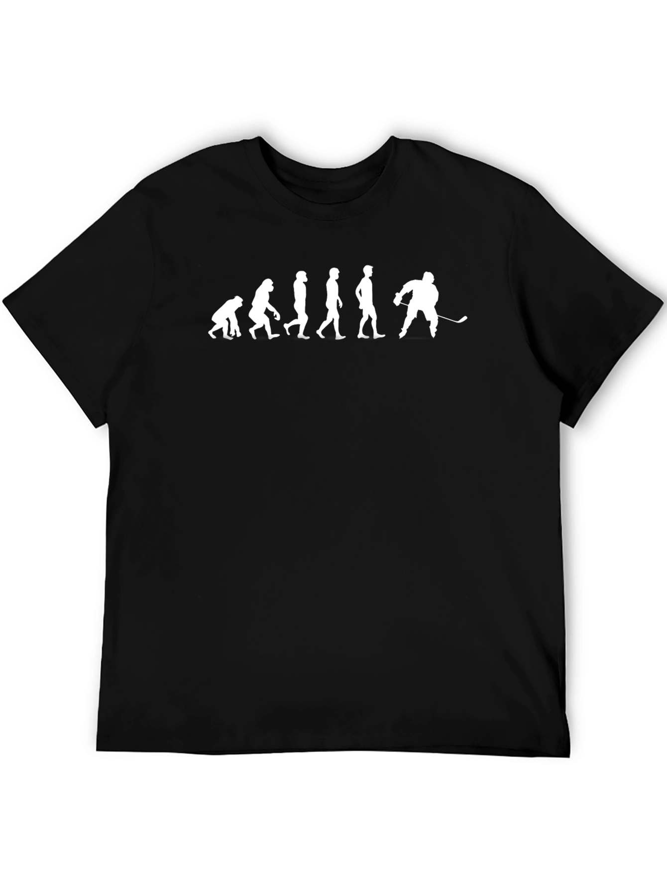 Black Evolution of Hockey Black T-Shirt view 5