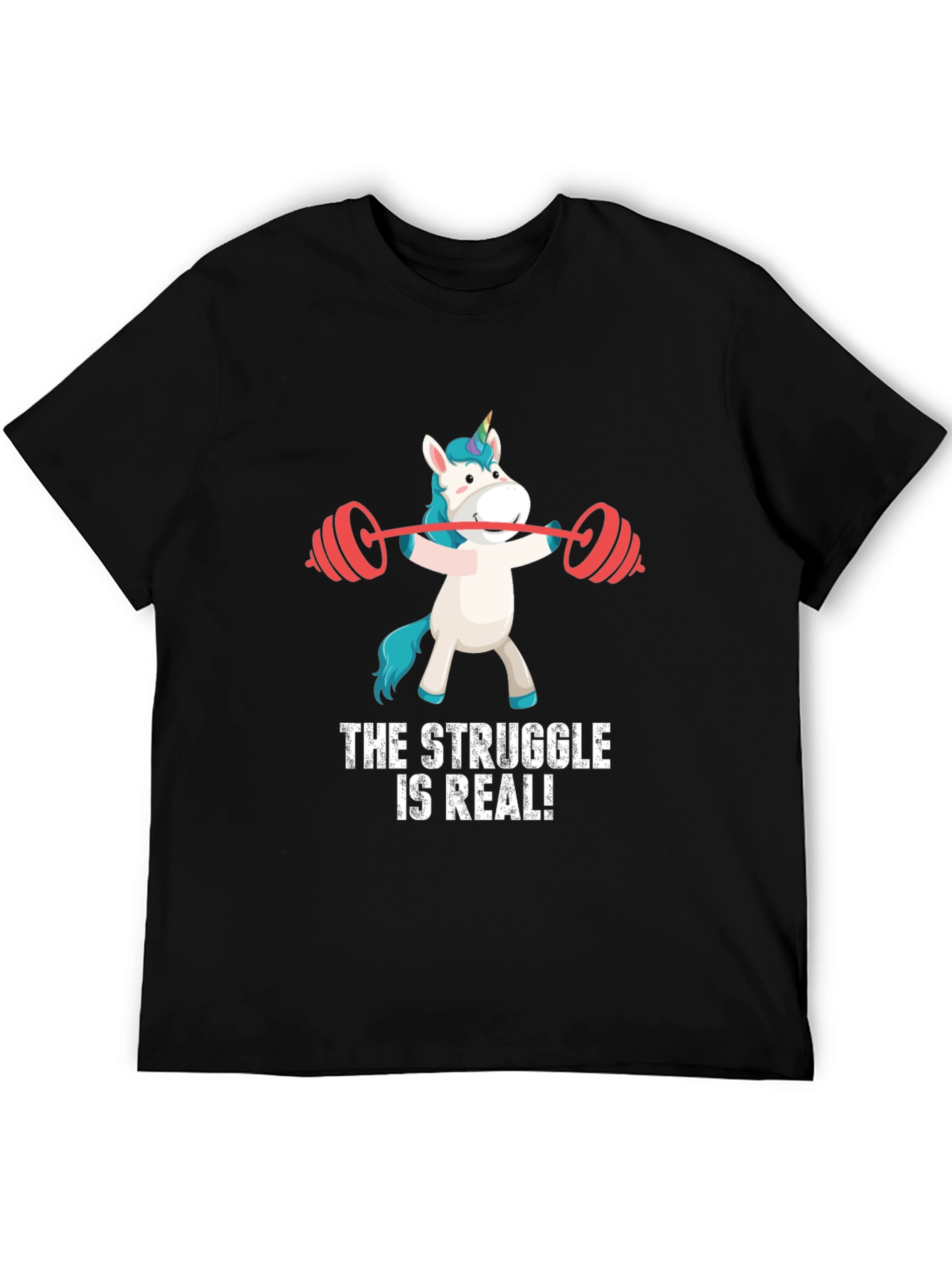 Unicorn Gym T-Shirt - The Struggle is Real! - 5