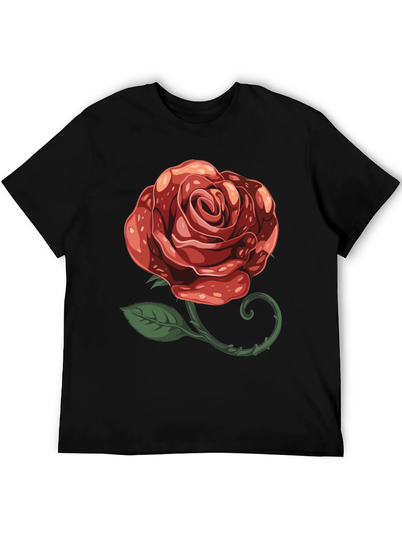 Rose Graphic T-Shirt - Stylish Floral Design - 5