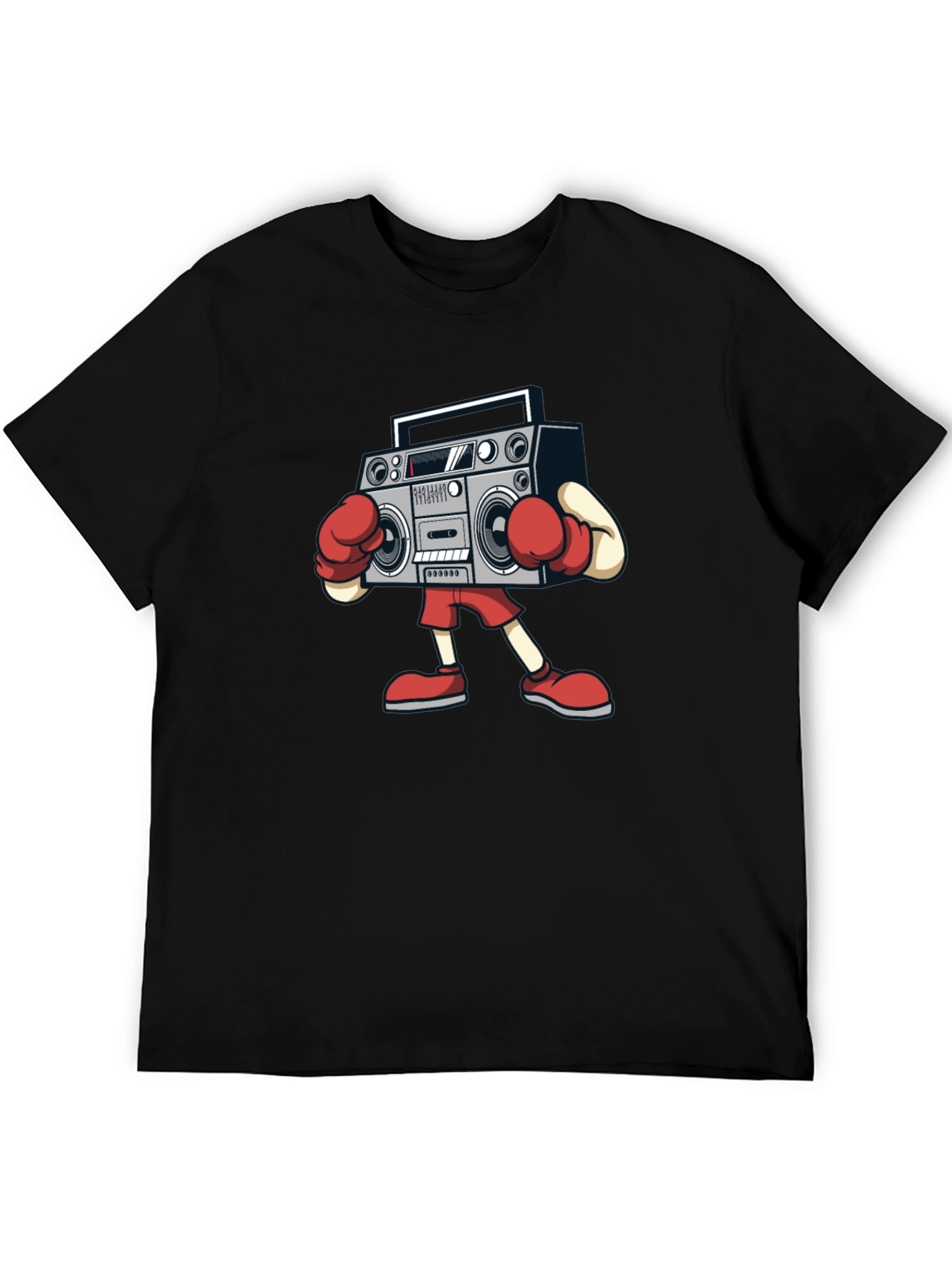 Black Boombox Boxer Graphic Tee - Black view 5