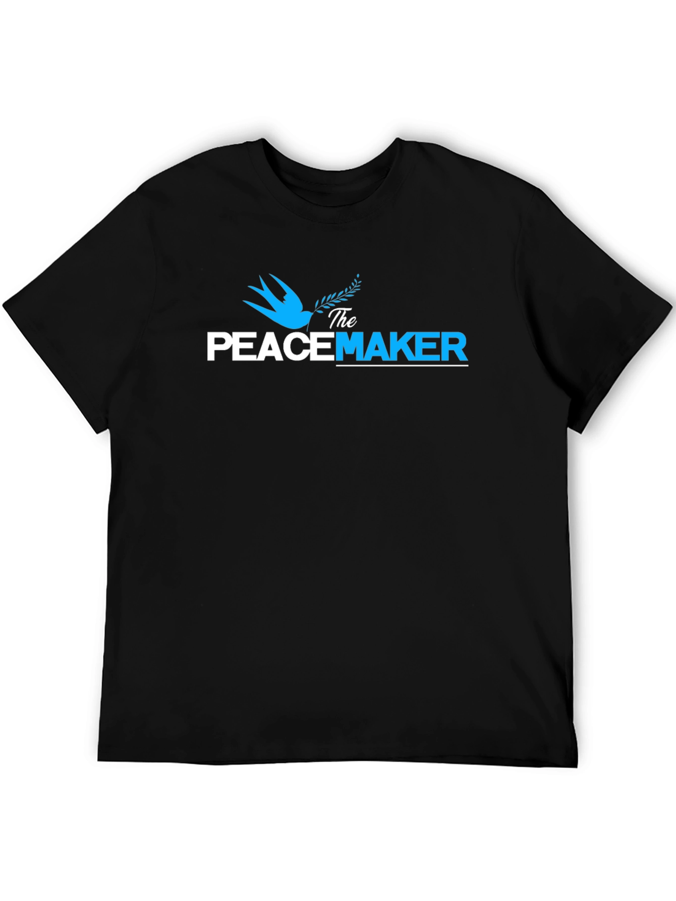 Black The Peacemaker Graphic Print Crew Neck T-Shirt view 5
