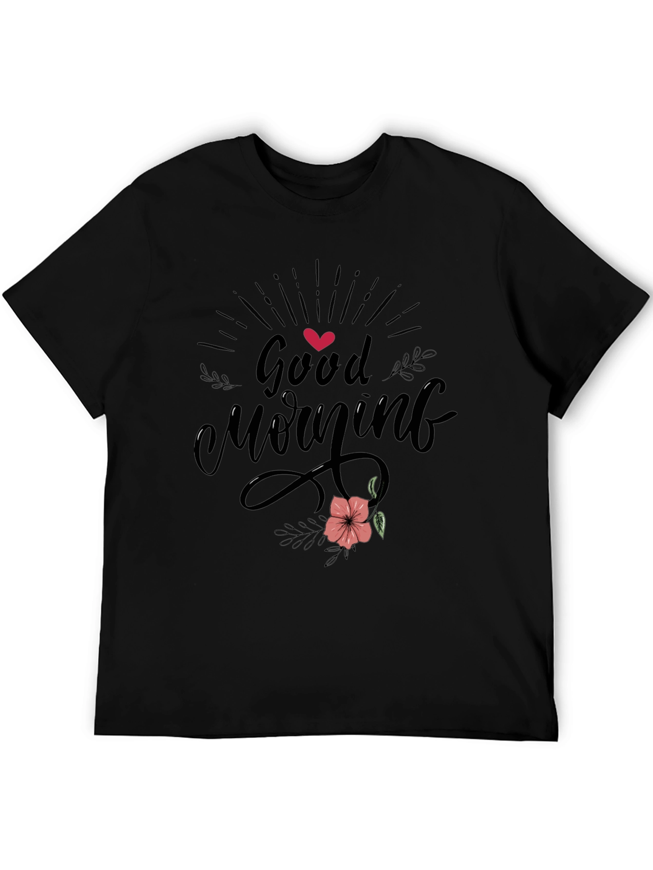 Black Good Morning Black Graphic Tee view 5