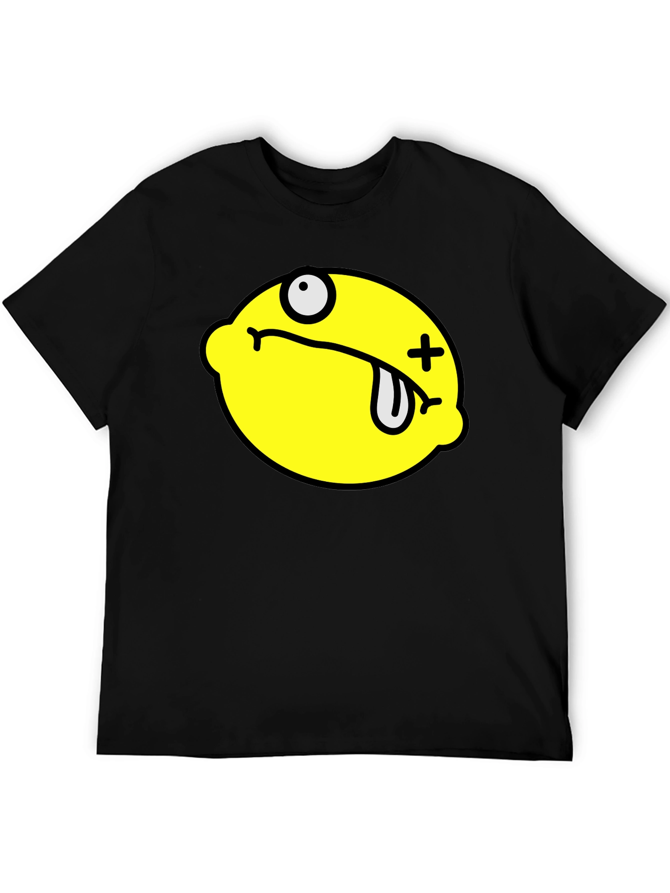 Black Funny Dead Lemon Graphic T-Shirt - Black view 5