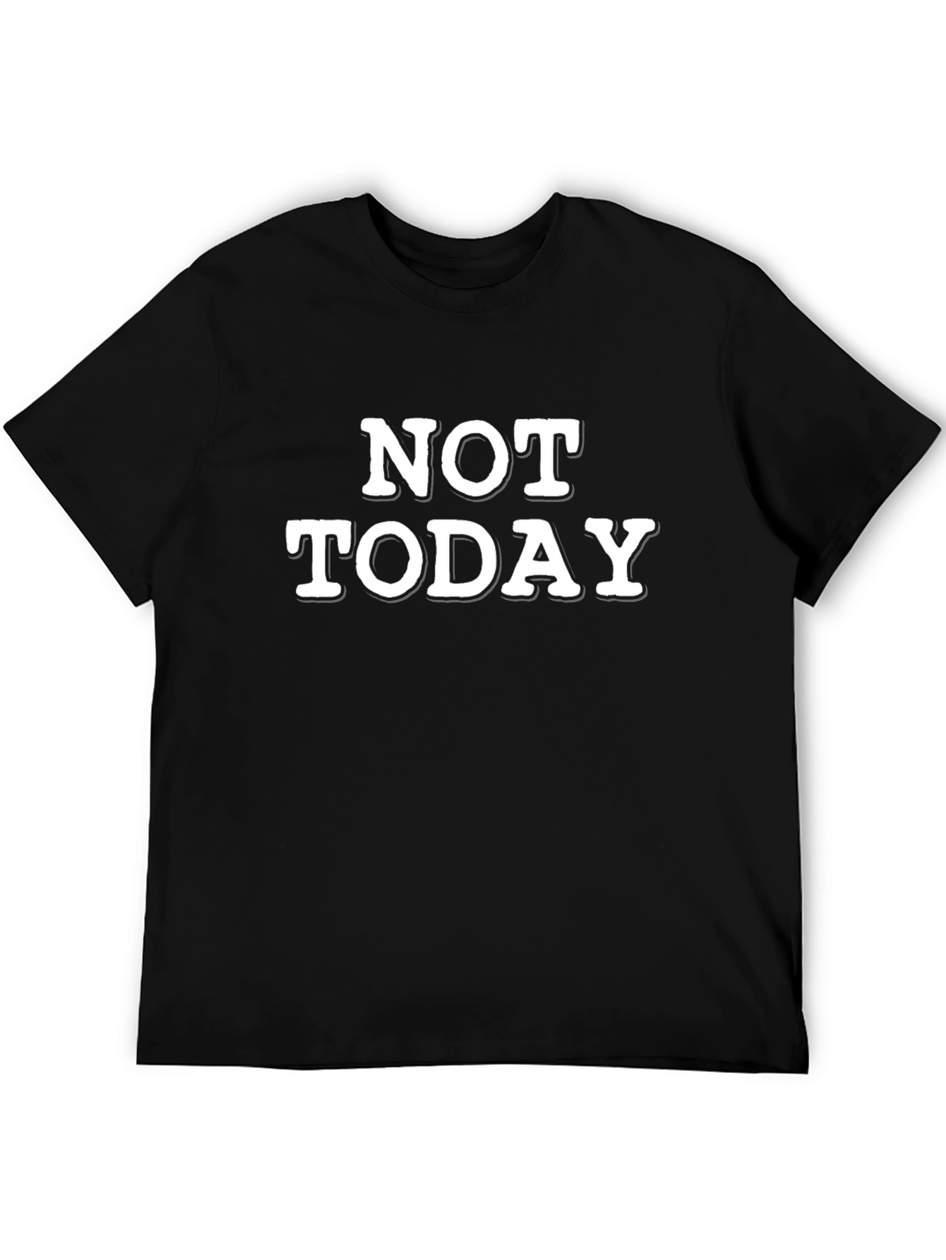 Black Not Today Graphic Tee - Black Cotton Comfort view 5