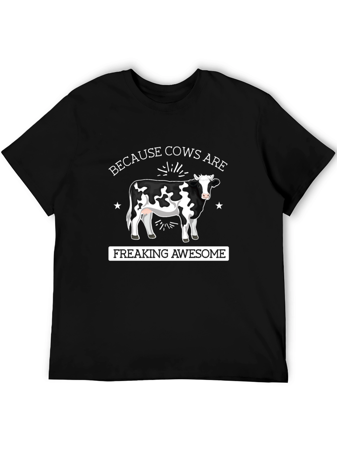 Black Cows are Awesome Graphic Tee - Black view 5