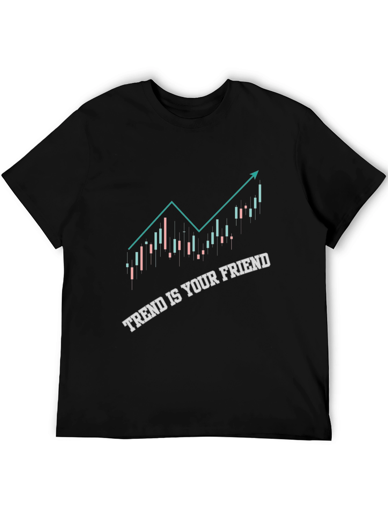 Black Trend Is Your Friend Stock Market Trader T-Shirt view 5