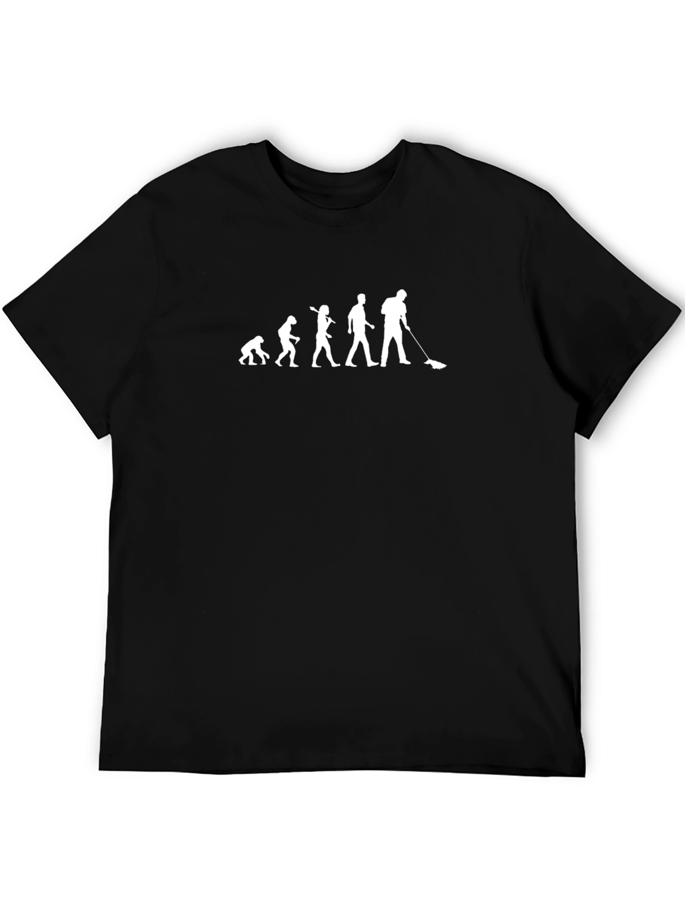 Black Evolution of Cleaning T-Shirt Funny Janitor Gift view 5
