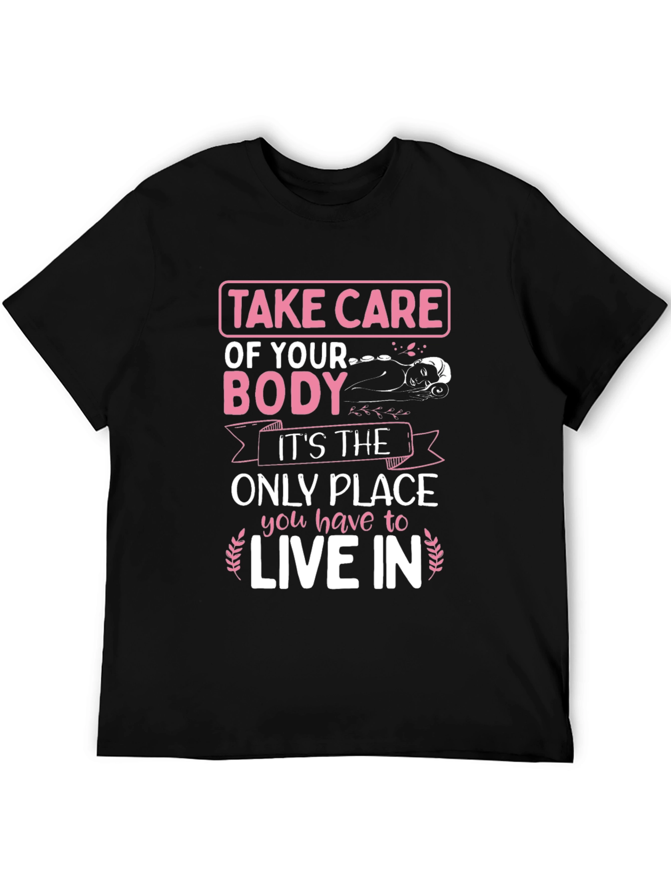 Black Take Care of Your Body T-Shirt view 5