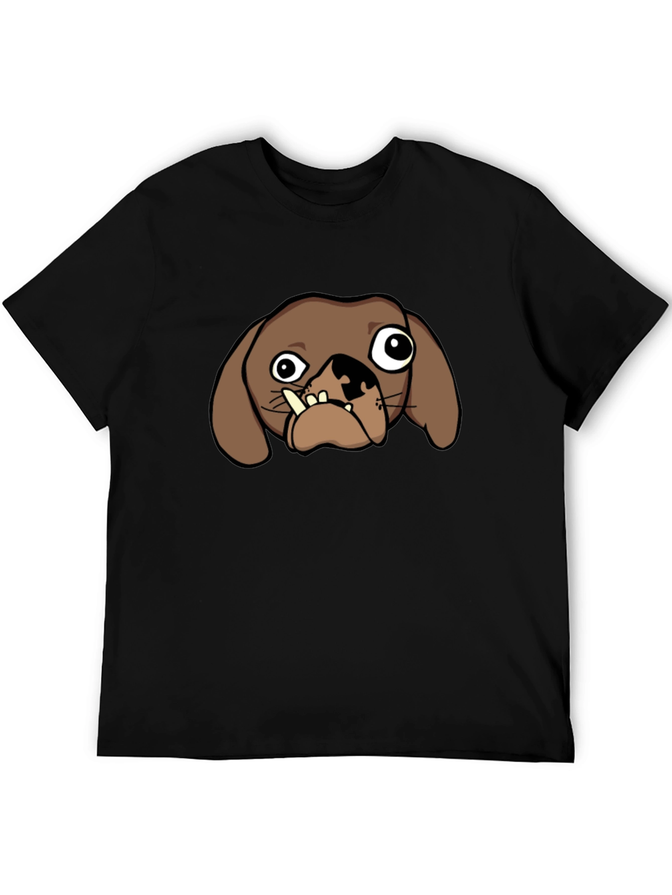 Black Funny Dog Graphic Tee - Black view 5