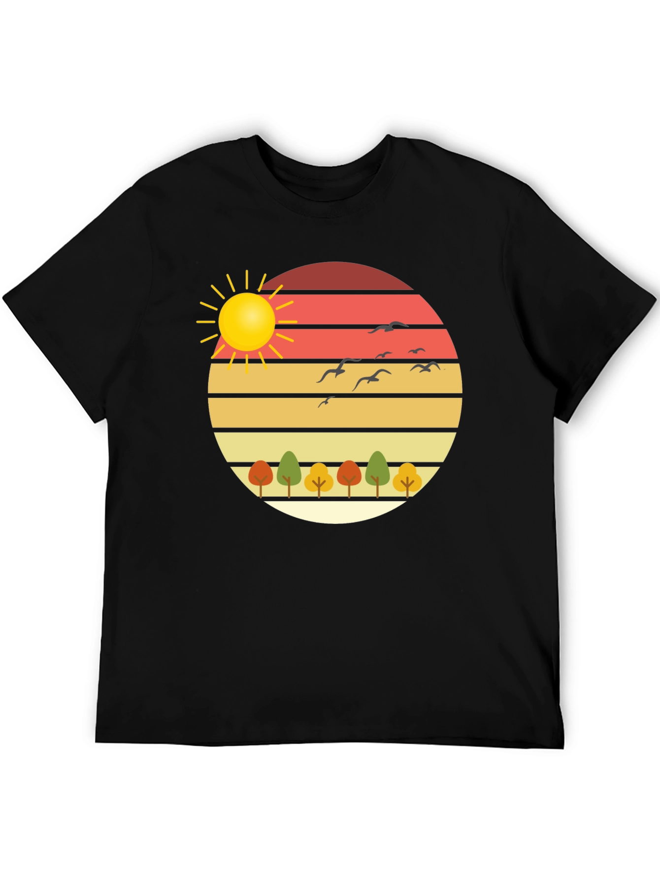 Black Nature Sunset Graphic Tee - Stylish Comfort view 5