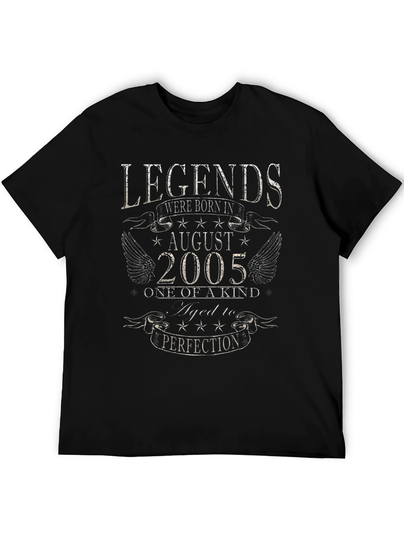 Black Legends Born in August 2005 Black T-Shirt view 5