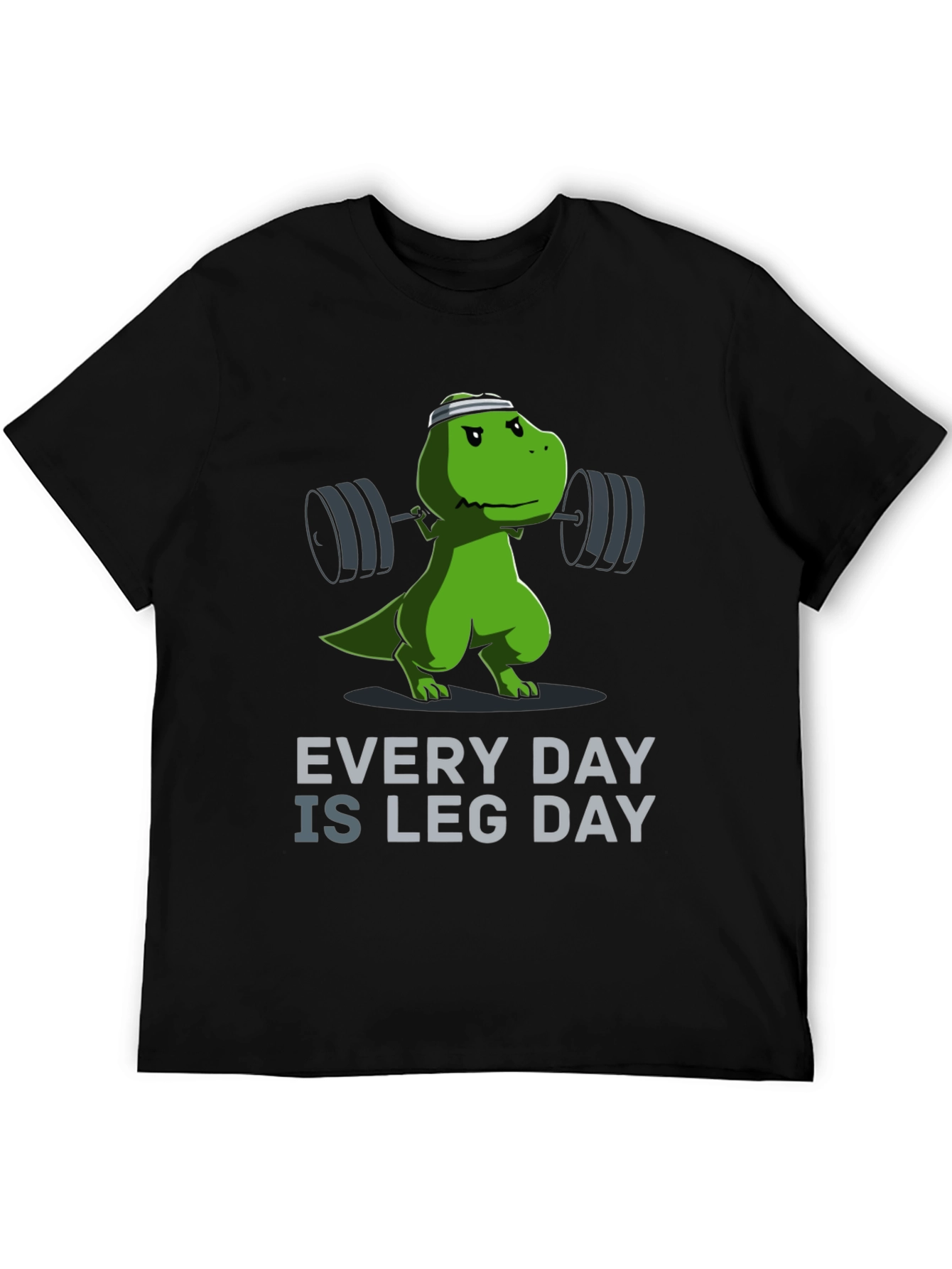 Black Dino Leg Day T-Shirt - Every Day Is Leg Day! view 5